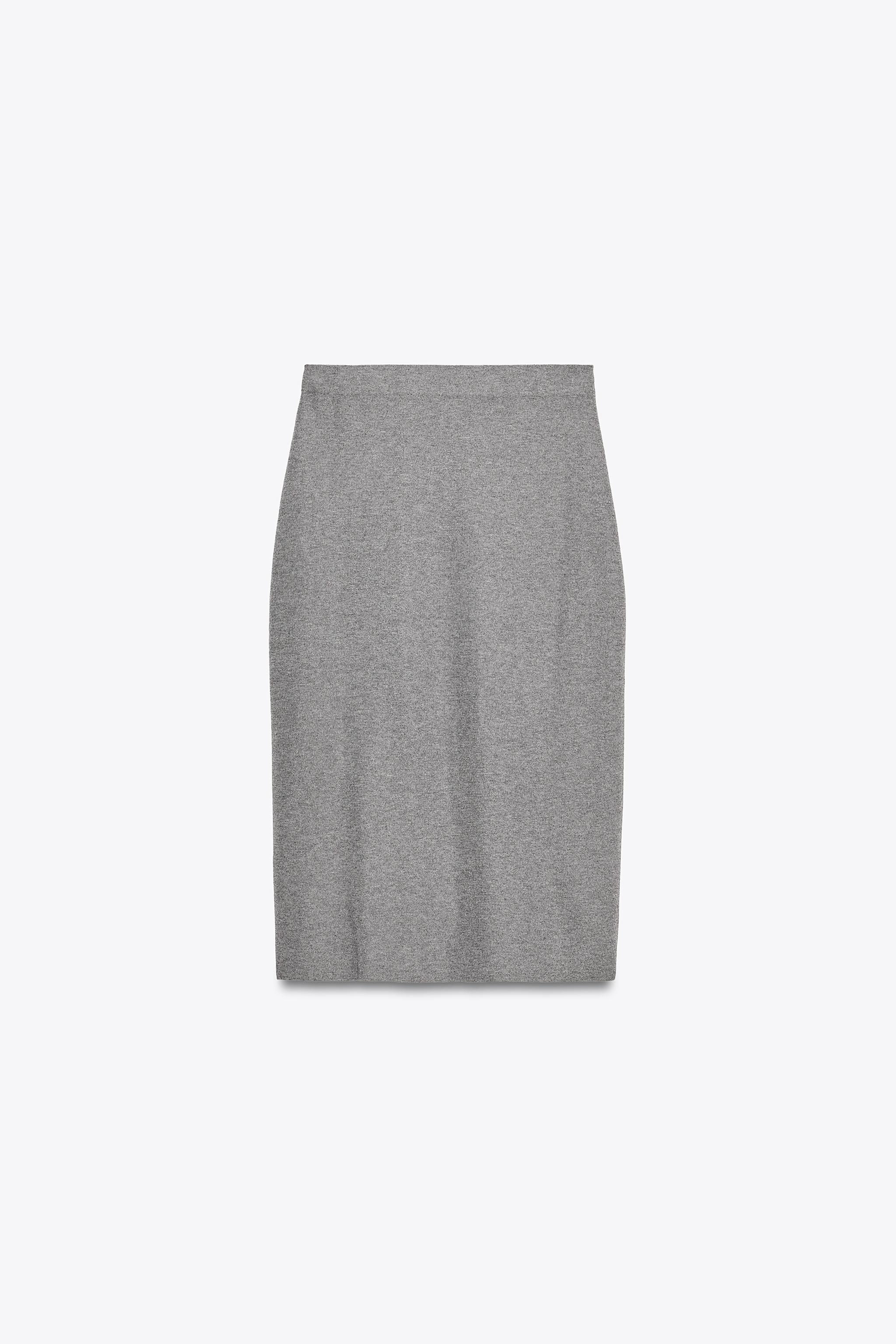 PLAIN KNIT MIDI SKIRT
