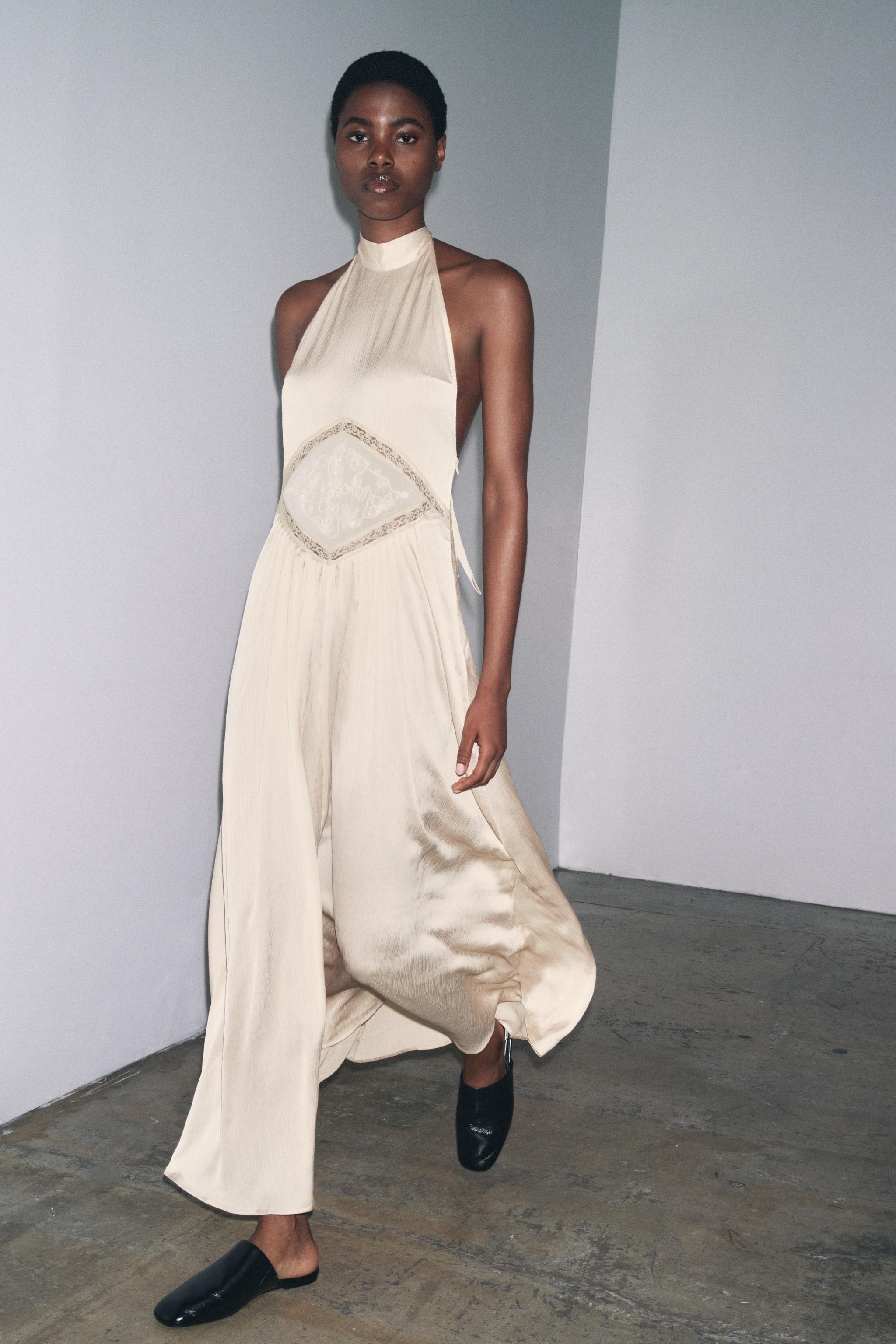 EMBROIDERED MIDI DRESS