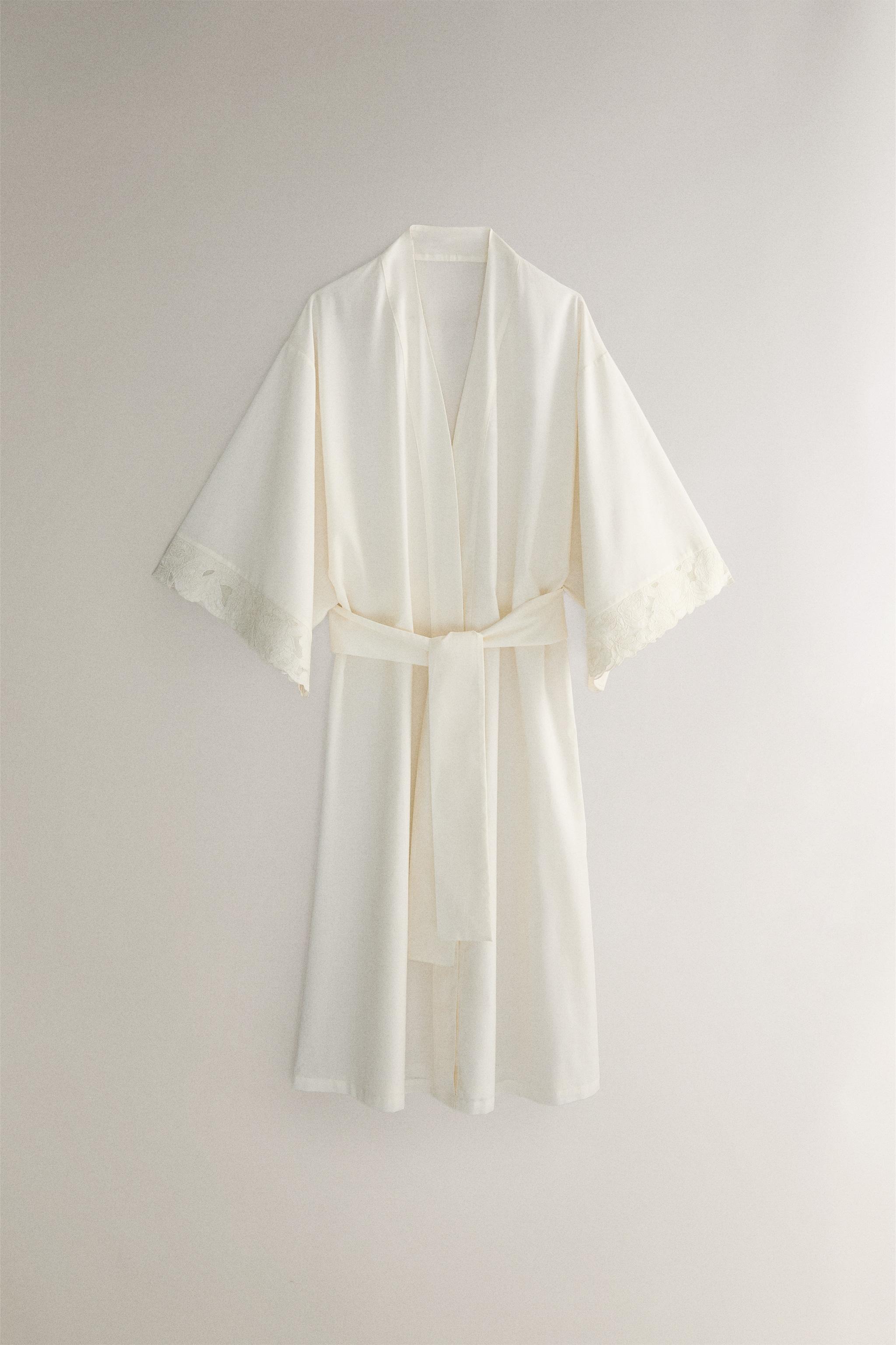 COTTON ROBE WITH EMBROIDERY