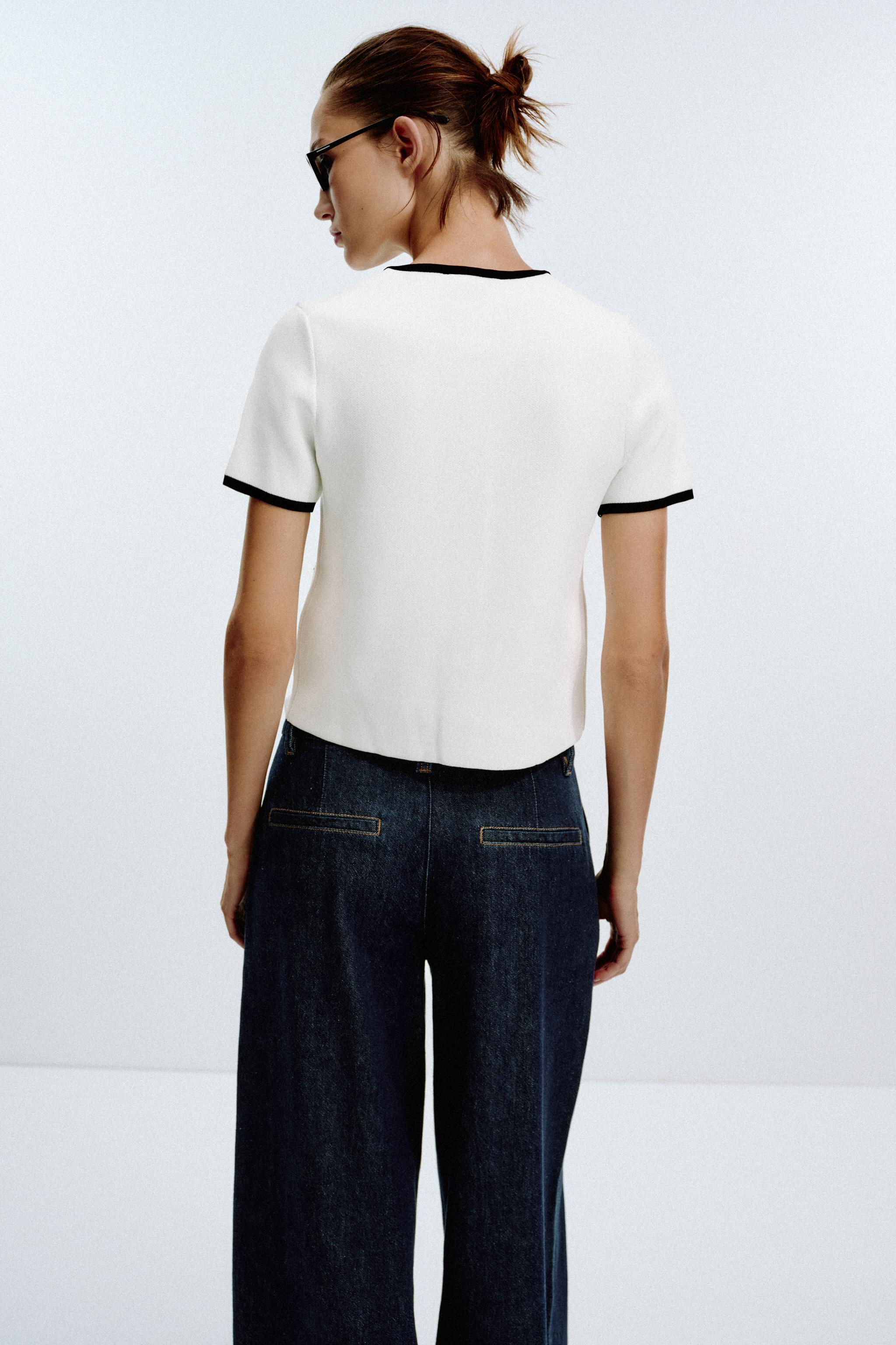 CONTRAST TRIM CARDIGAN