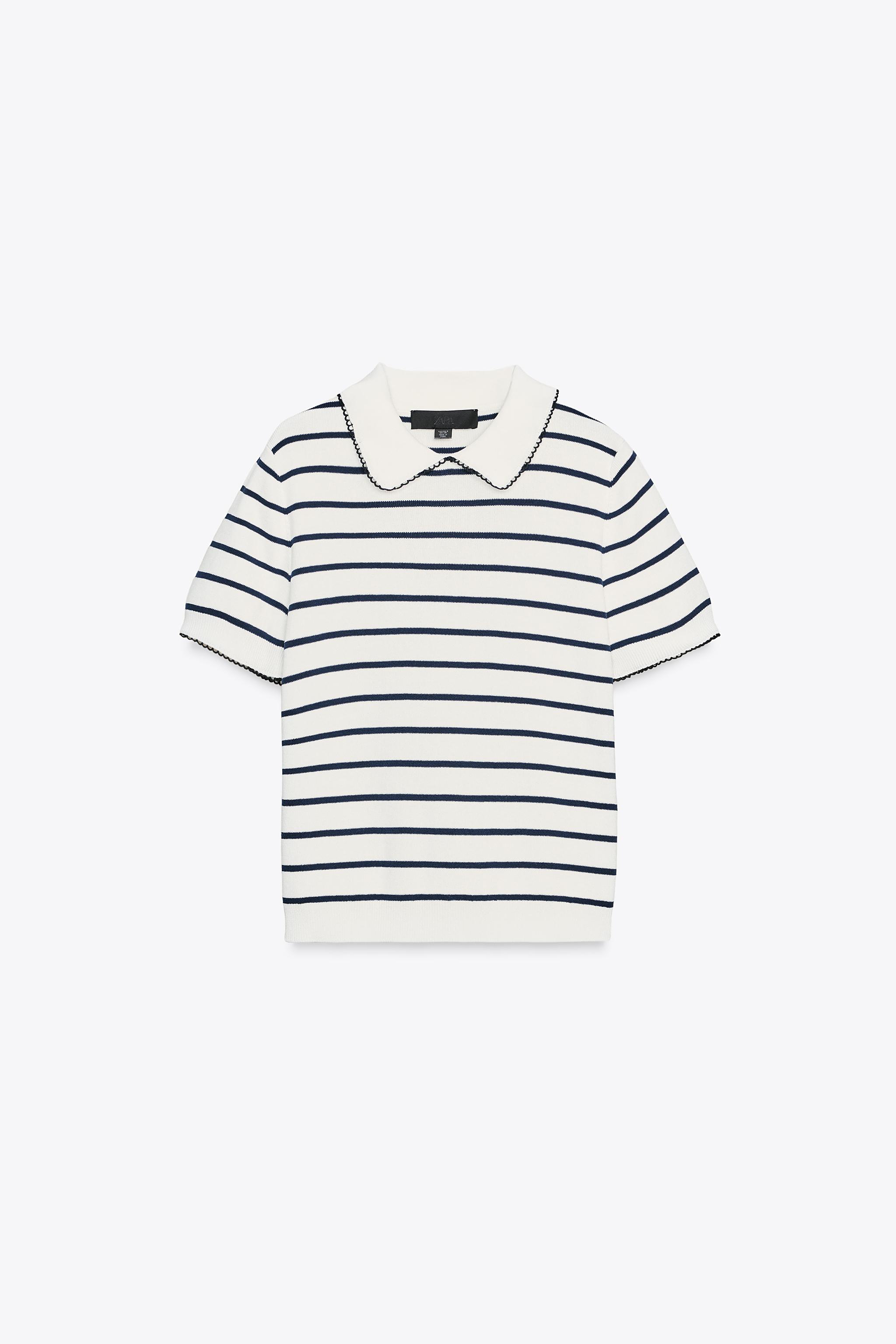 CONTRAST TRIM KNIT TOP