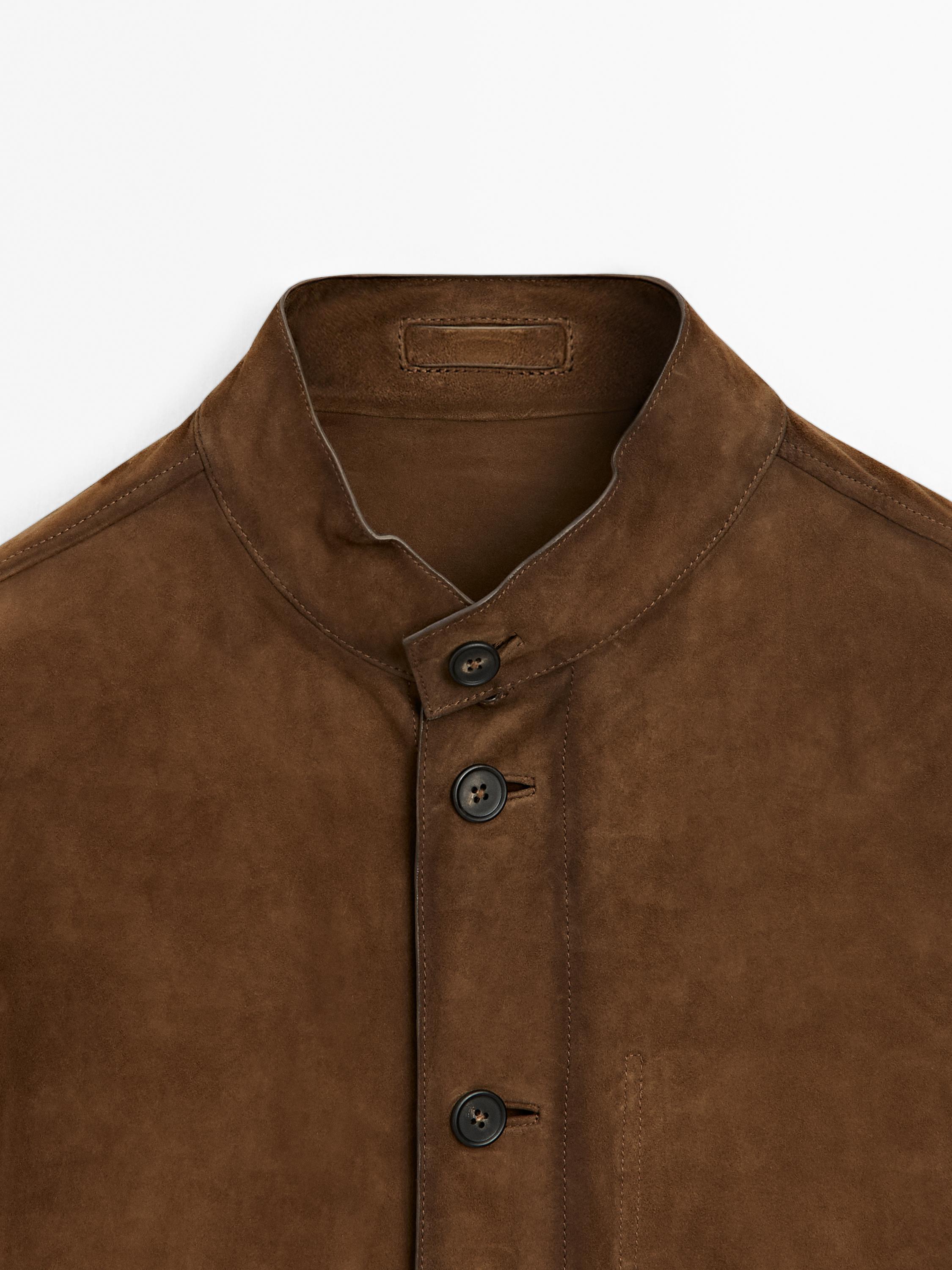 Suede leather jacket