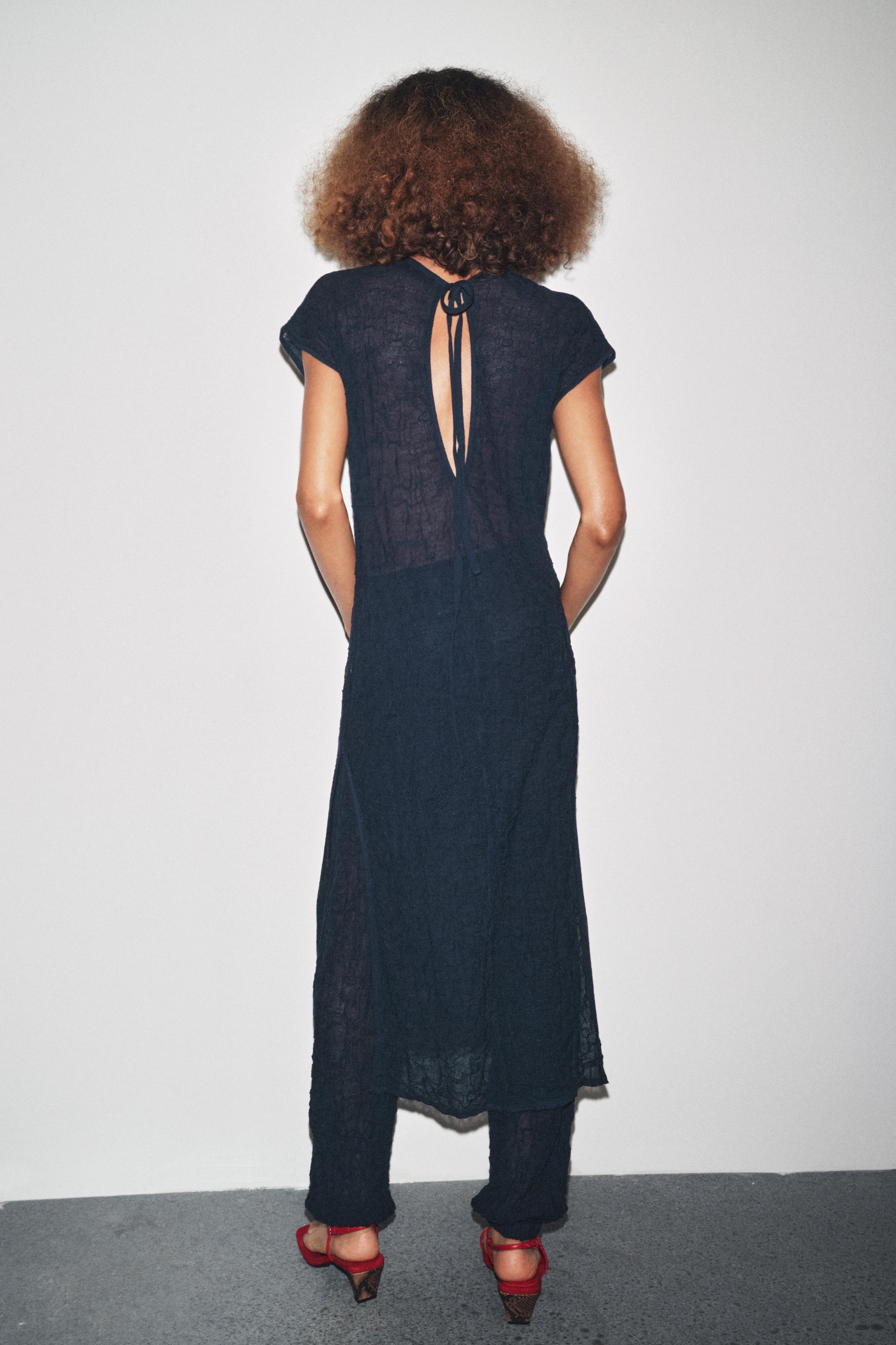 WRINKLE-LOOK FINE KNIT PANTS