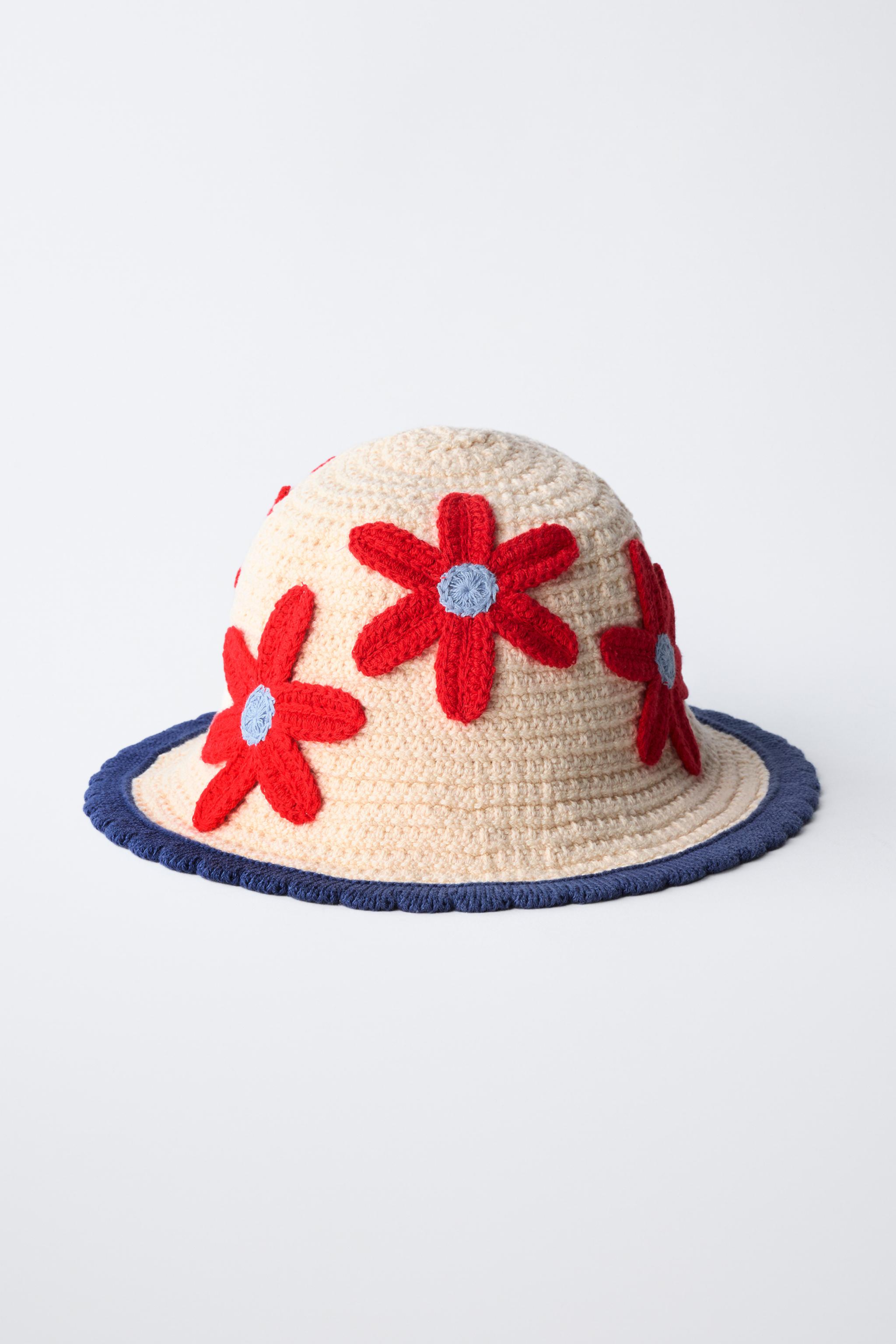 1-6 YEARS/ CROCHET KNIT FLOWER HAT