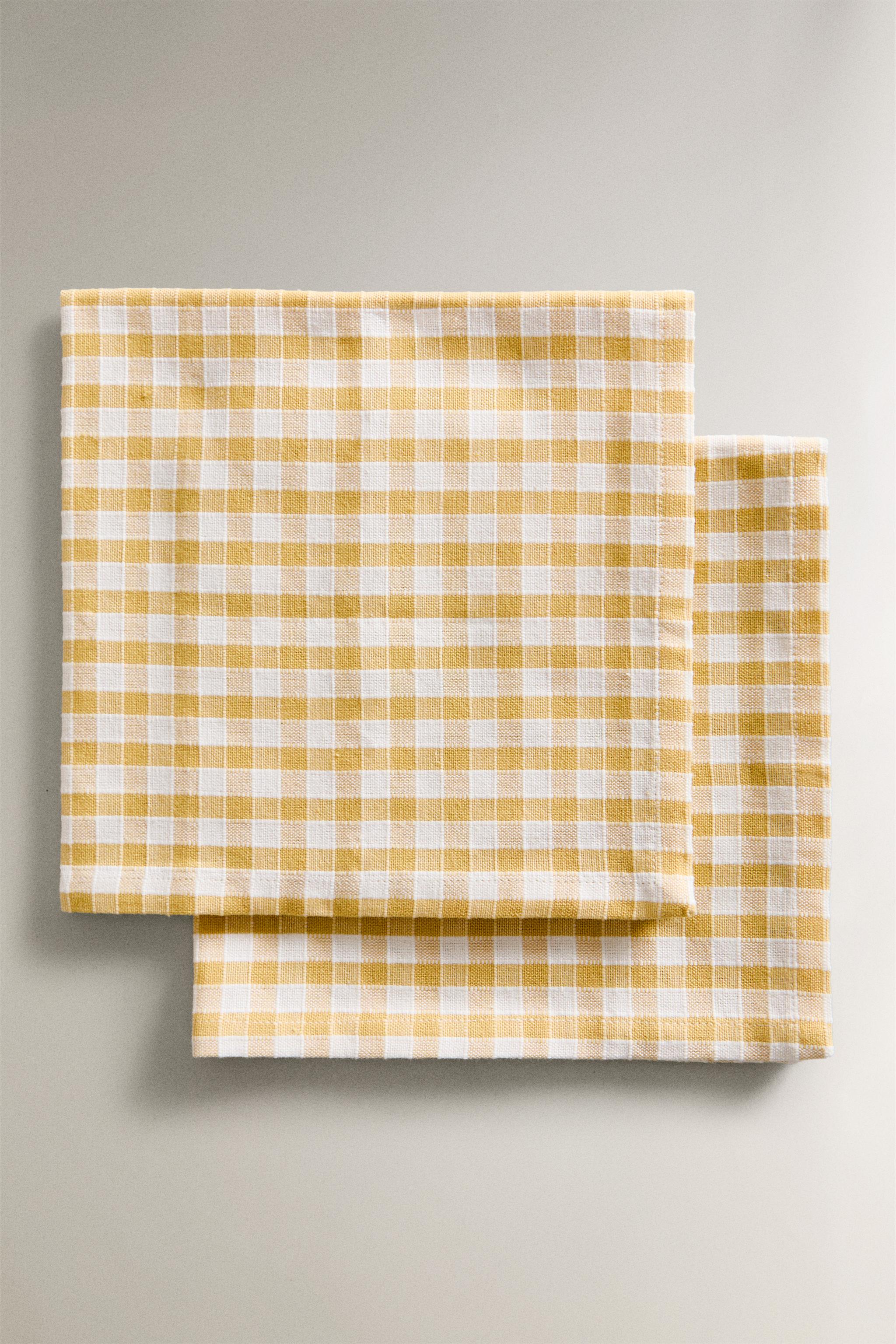 SET OF GINGHAM COTTON NAPKINS (SET OF 2)