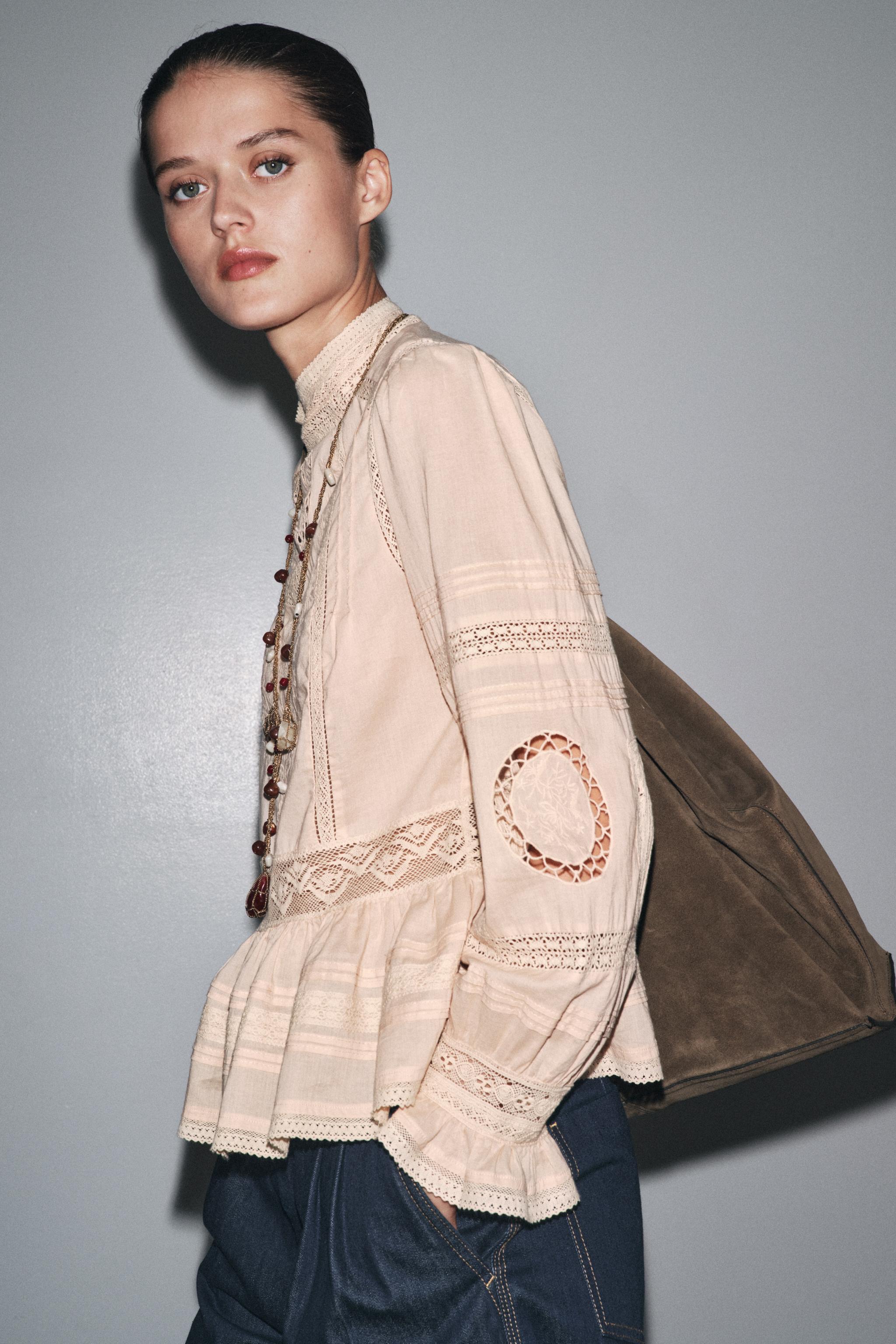 ZW COLLECTION EMBROIDERED ROMANTIC SHIRT