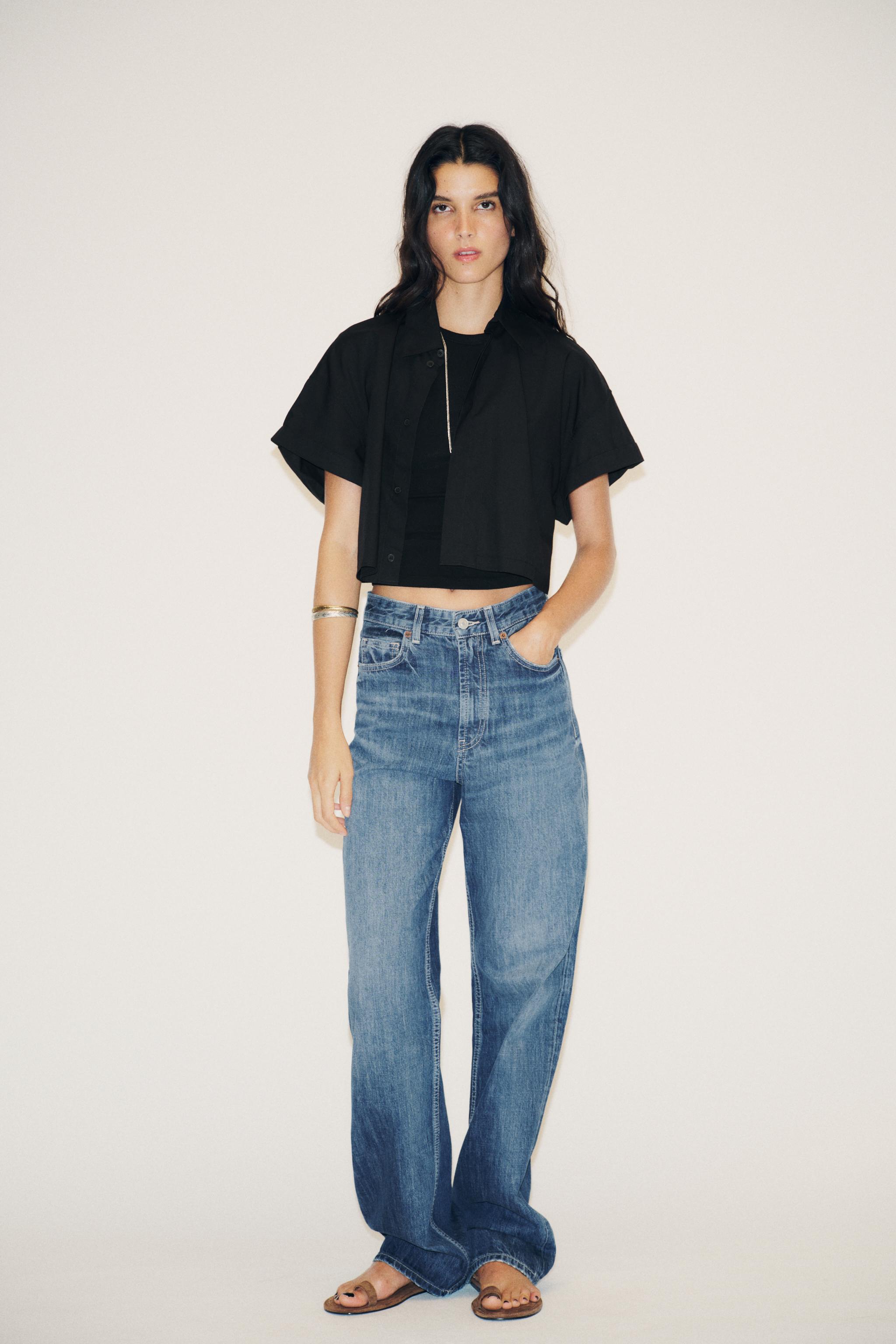 POPLIN CROP SHIRT