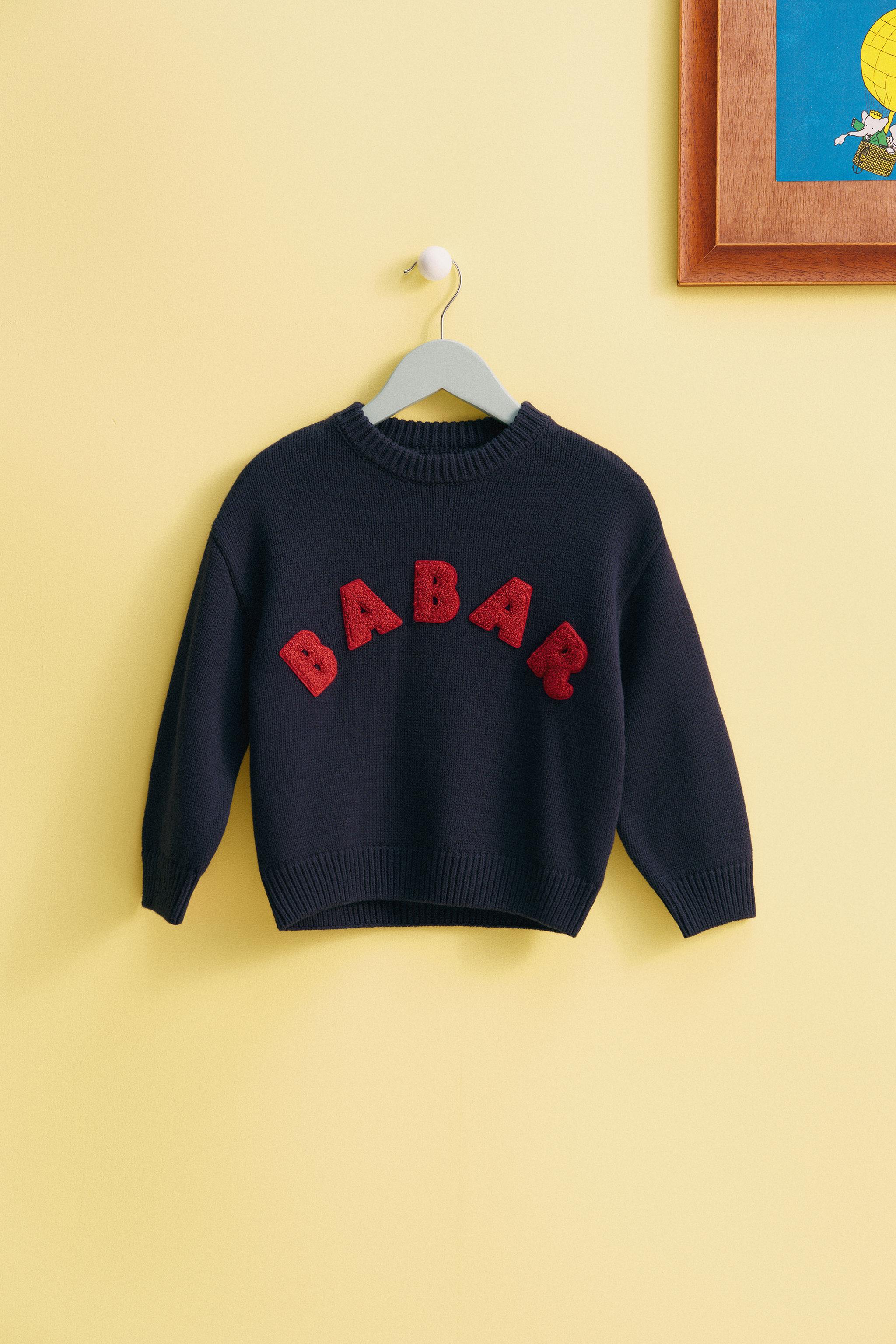 EMBROIDERED KNIT SWEATER BABAR ™