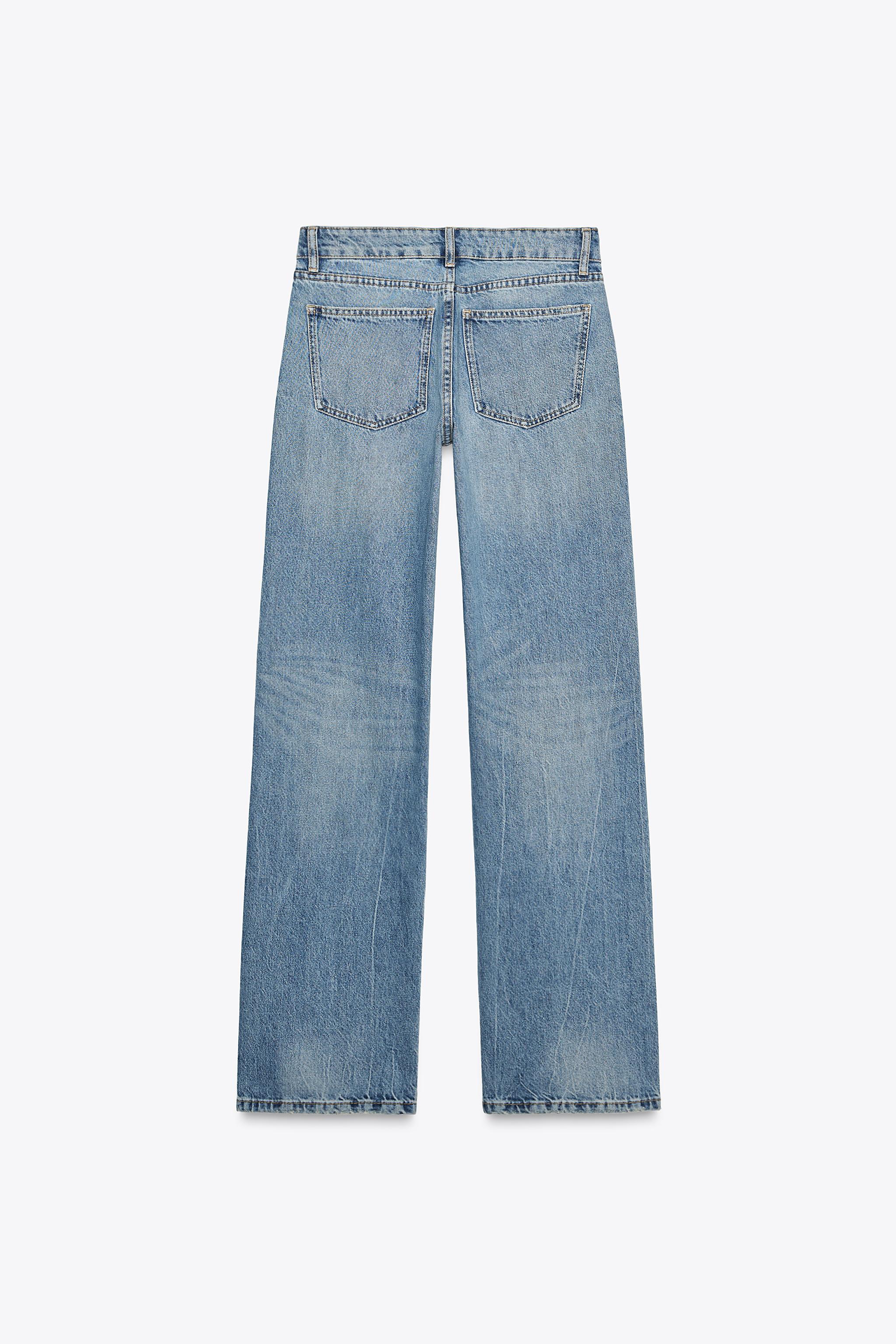 TRF WIDE LEG LOW RISE JEANS