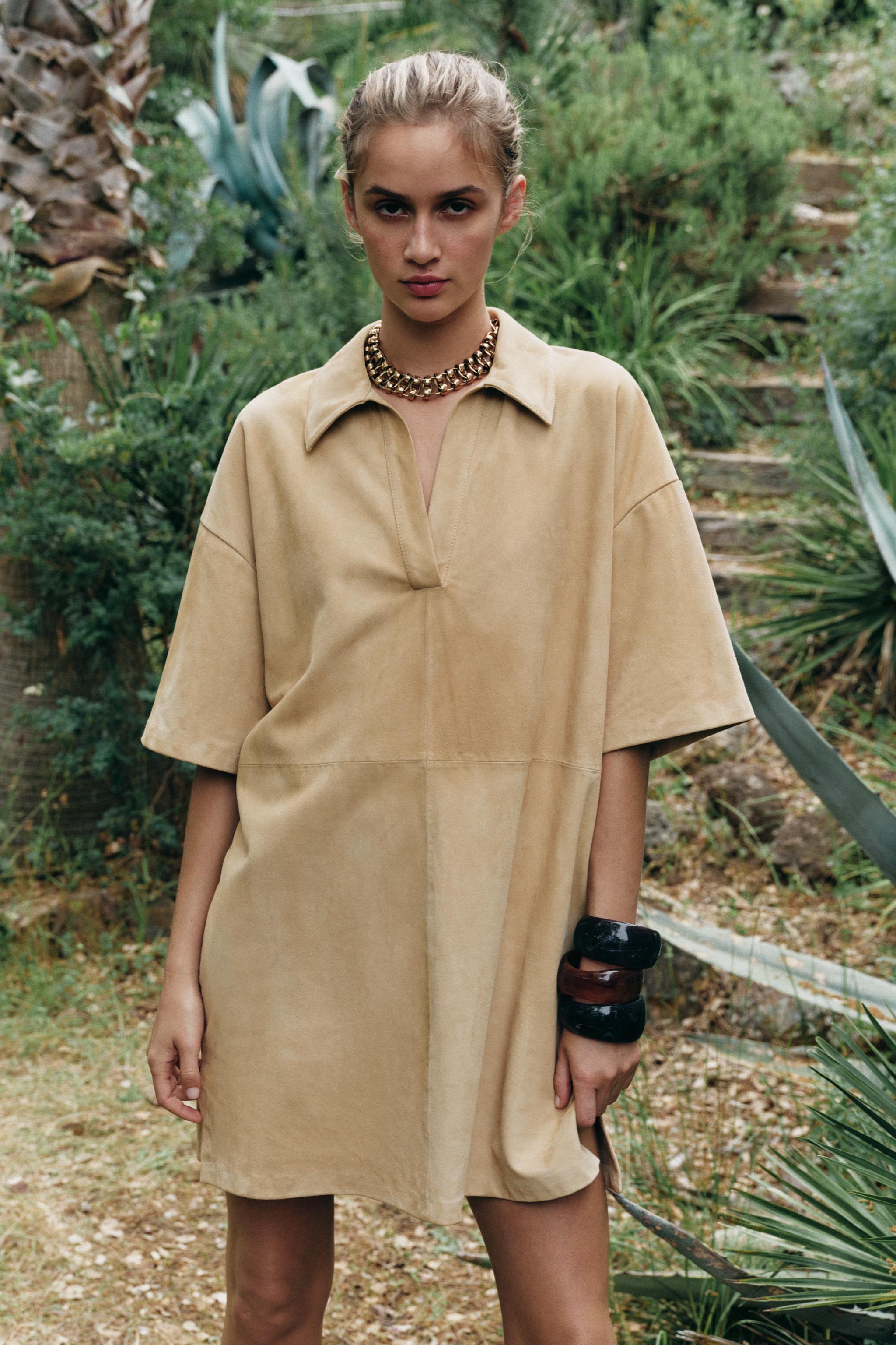 SUEDE LEATHER DRESS ZW COLLECTION LIMITED EDITION