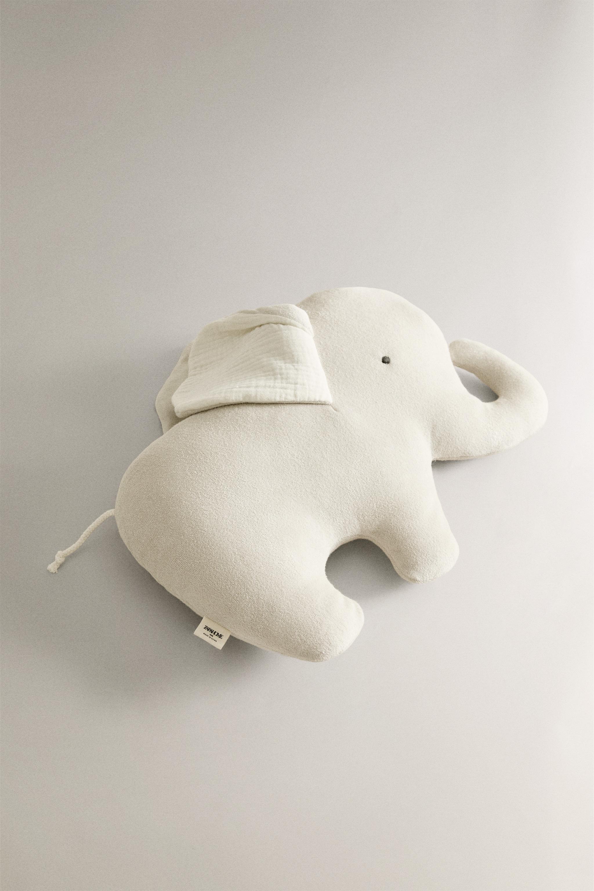 CHILDREN'S ELEPHANT THROW PILLOW
