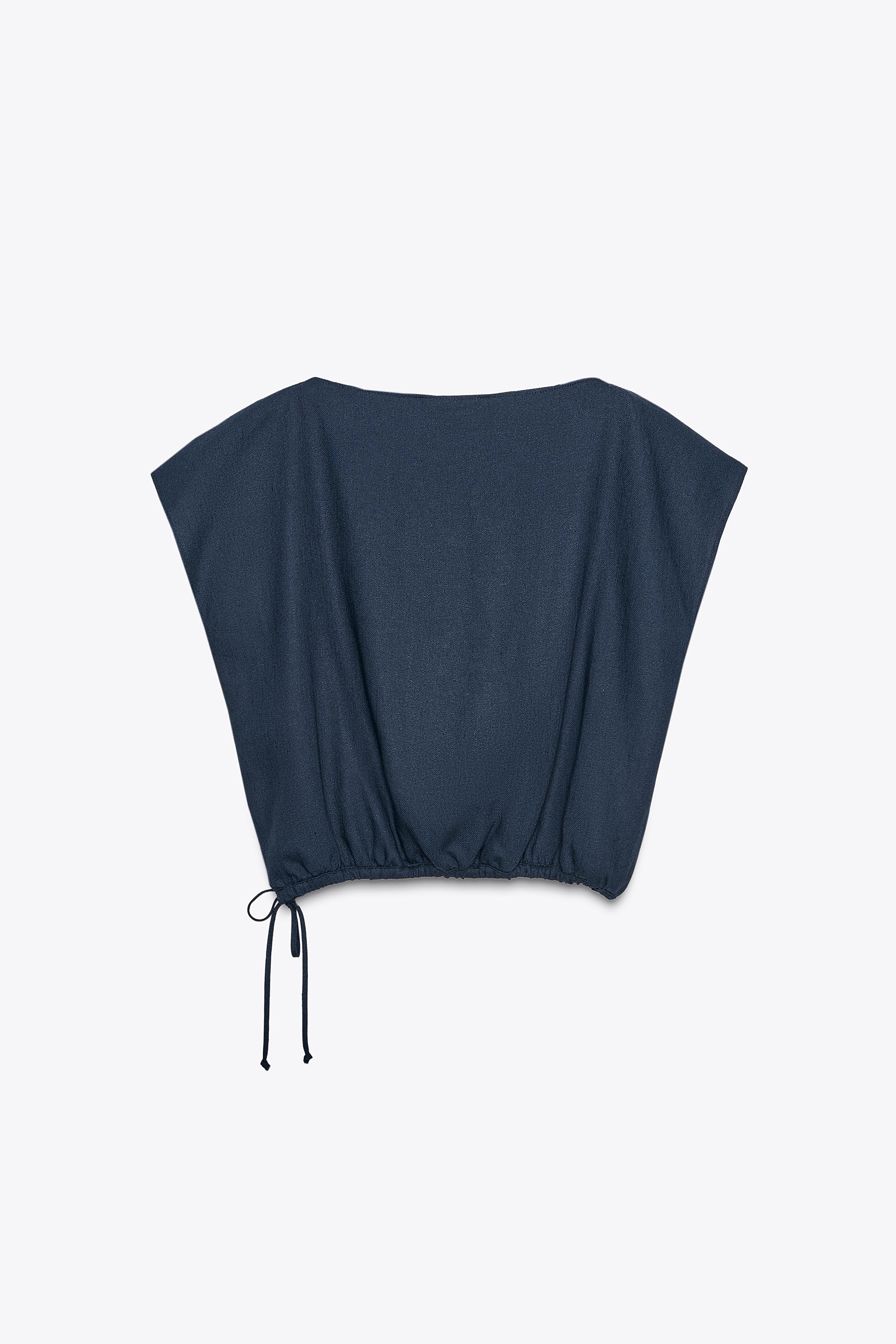 ZW COLLECTION LINEN TIE TOP