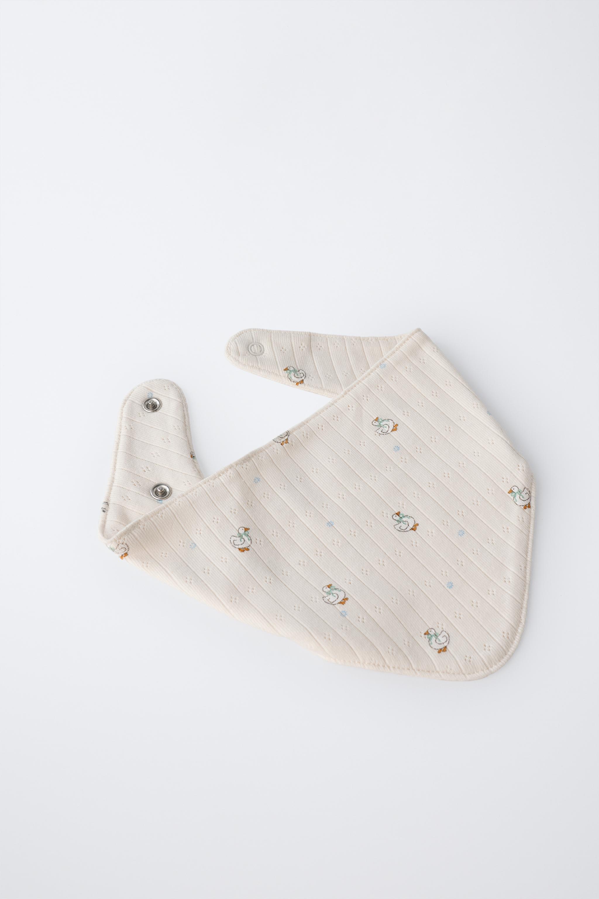 GOOSE PRINT BONNET AND BANDANA SET