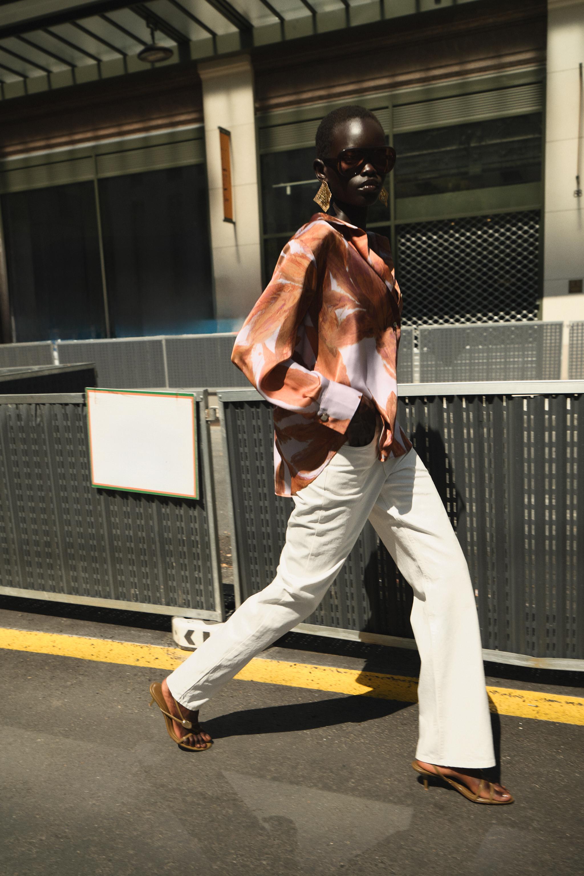 PRINTED SATIN EFFECT SHIRT