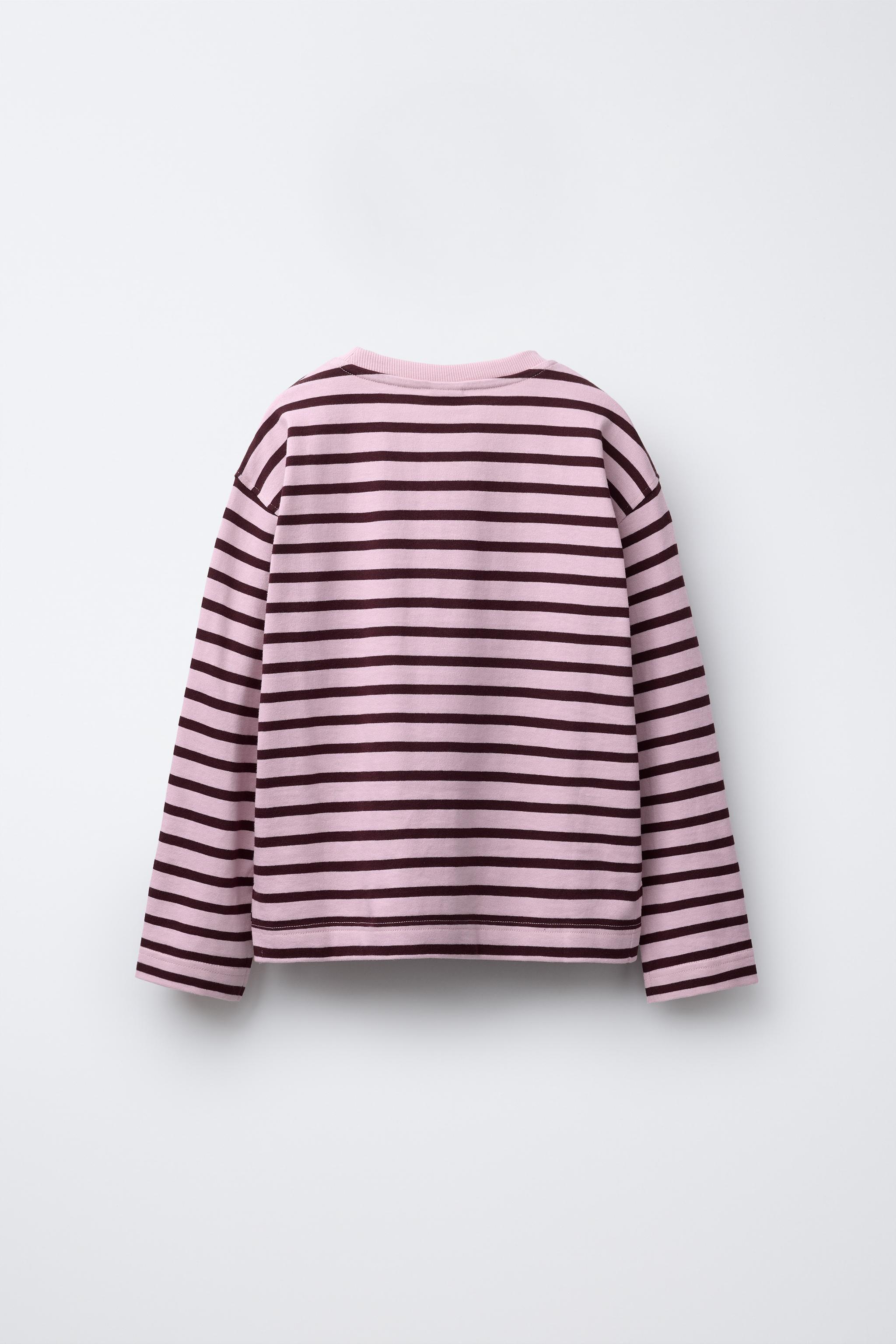 STRIPED HEART PATCH T-SHIRT