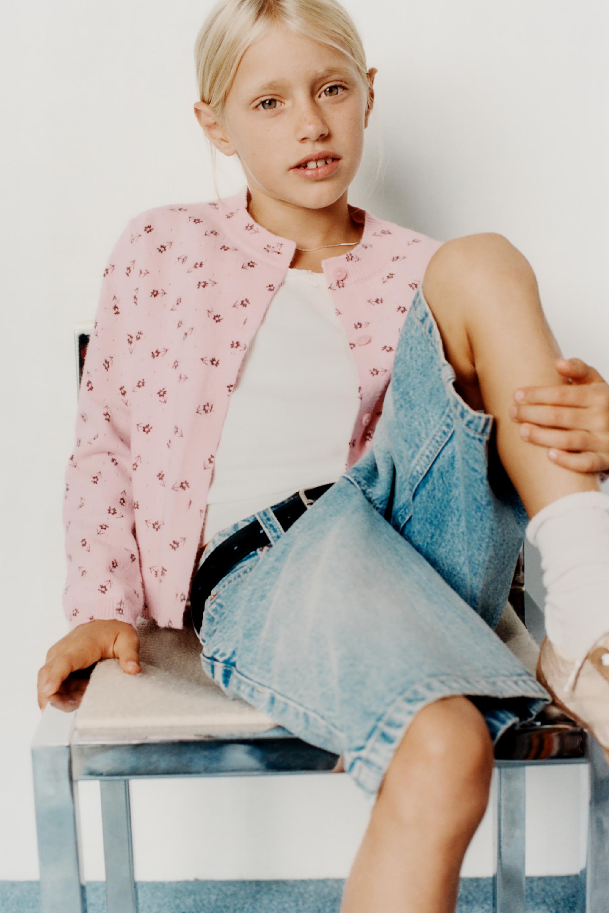 FLORAL KNIT CARDIGAN