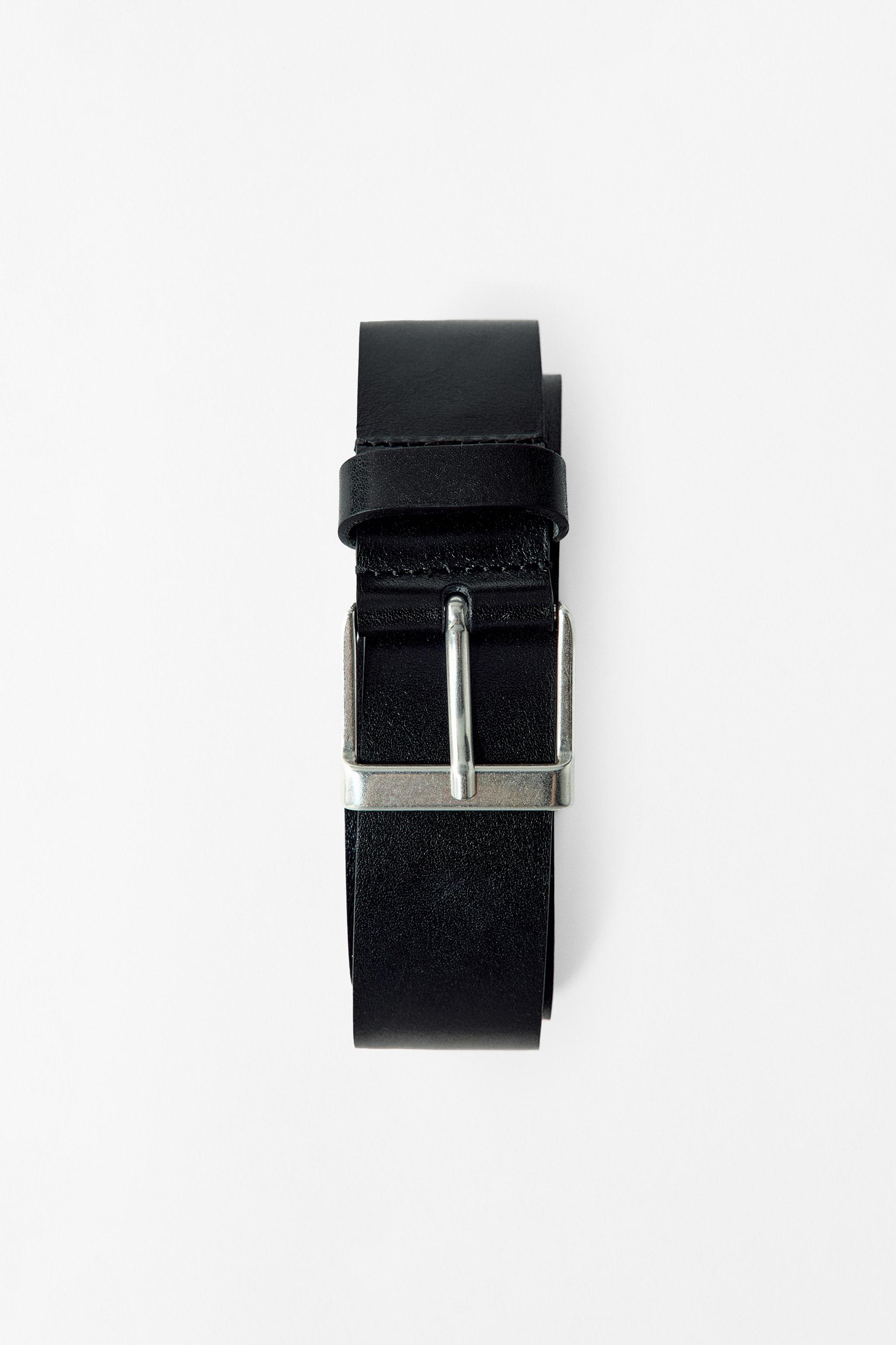 SQUARE BUCKLE LEATHER BELT