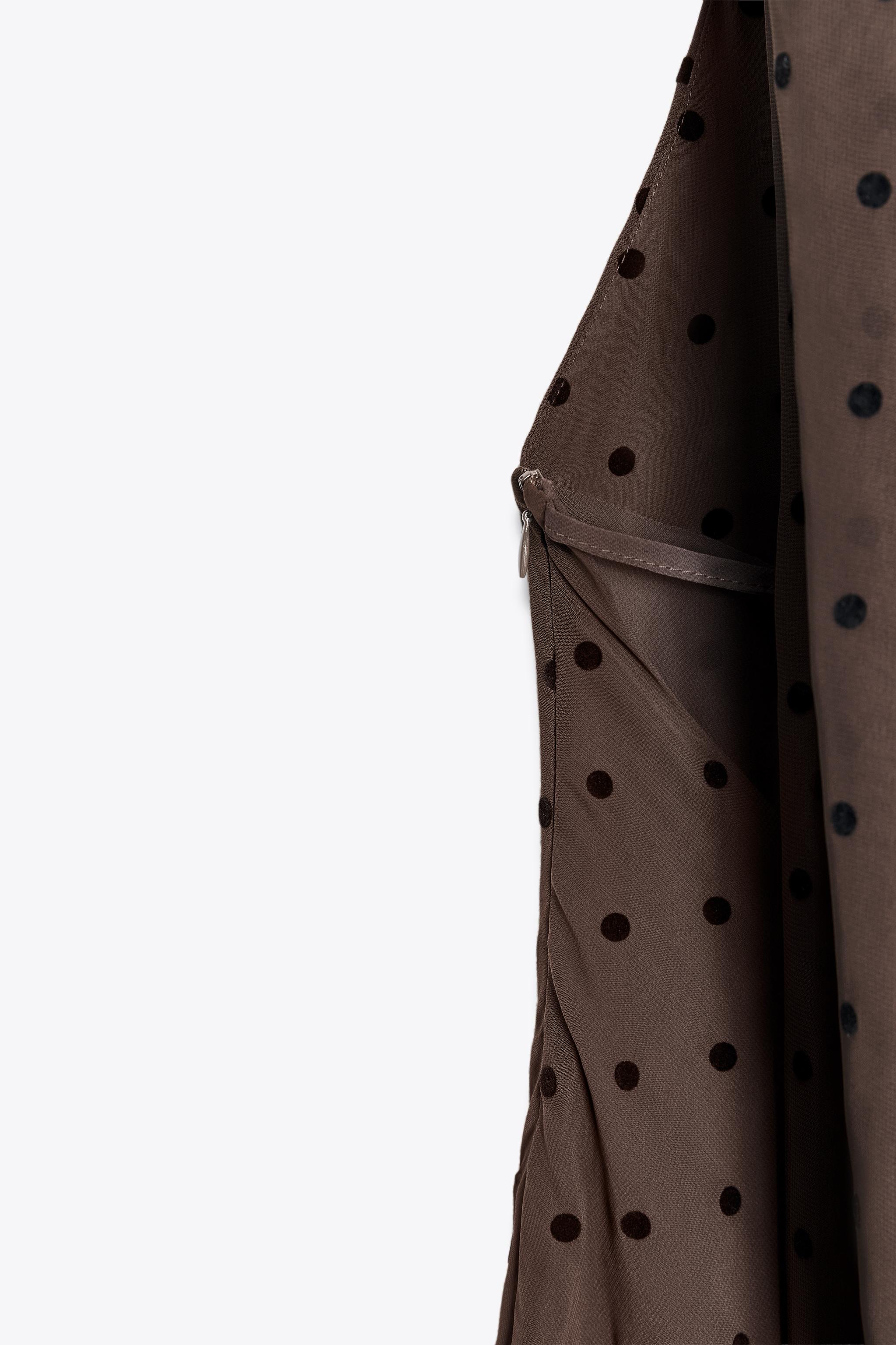 POLKA DOT SCARF MAXI DRESS