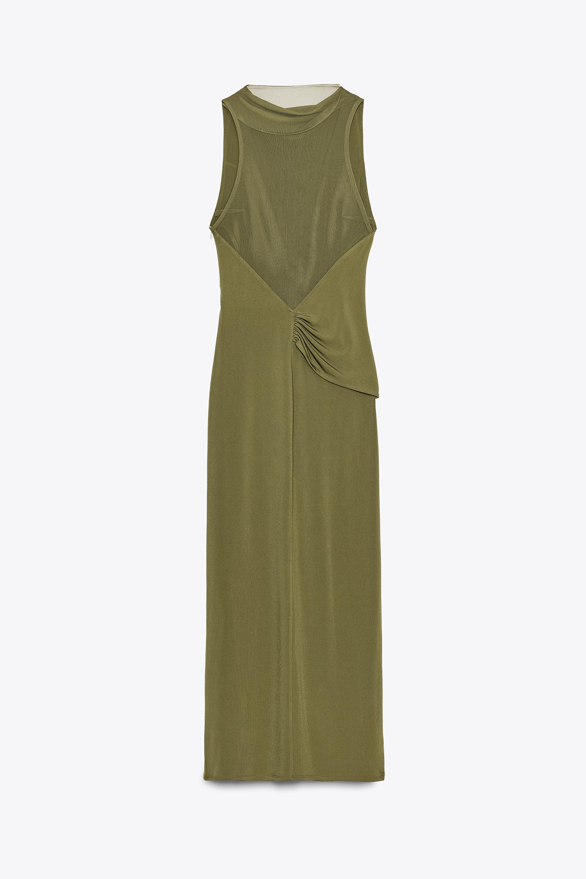 DRAPED COMBINATION DRESS