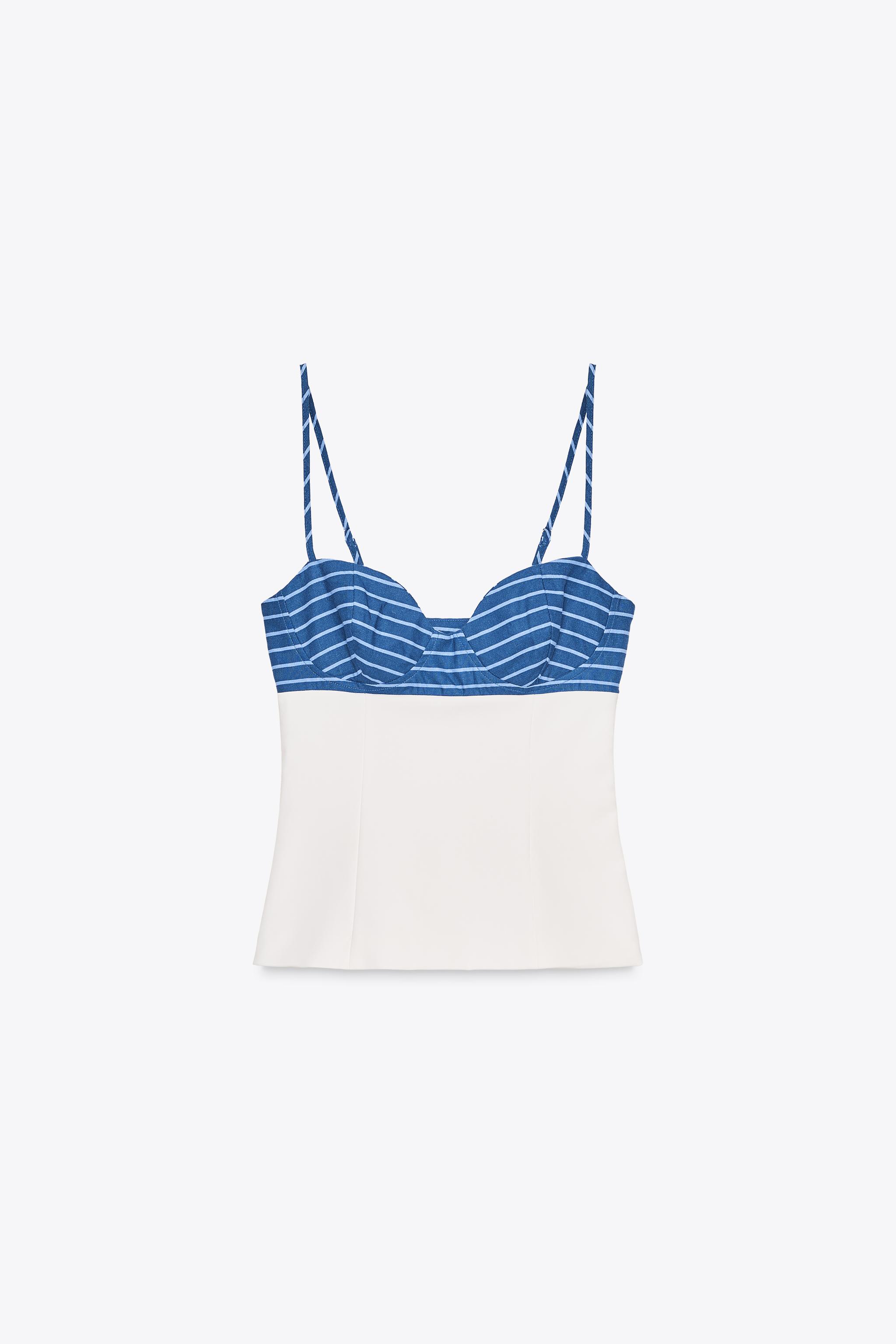 STRETCHY HANDKERCHIEF PRINT TOP