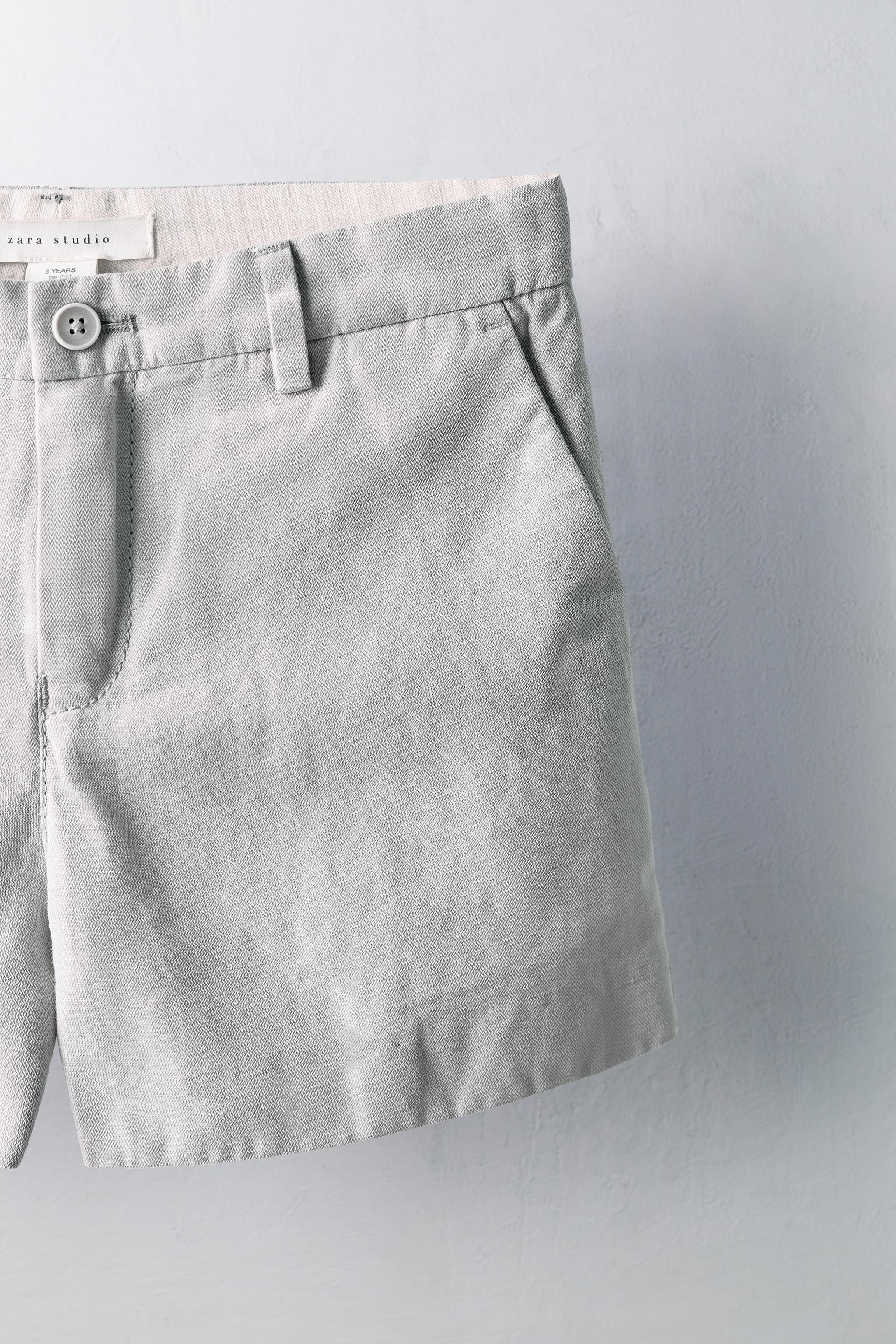 2-5 YEARS/ LIMITED EDITION LINEN BERMUDA SHORTS