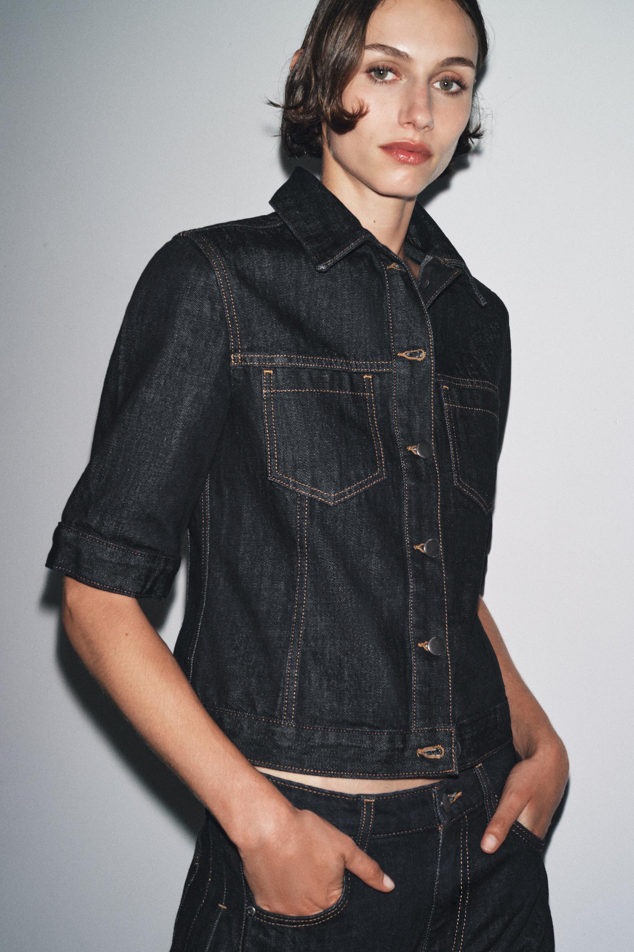 PATCH POCKET DENIM JACKET ZW COLLECTION