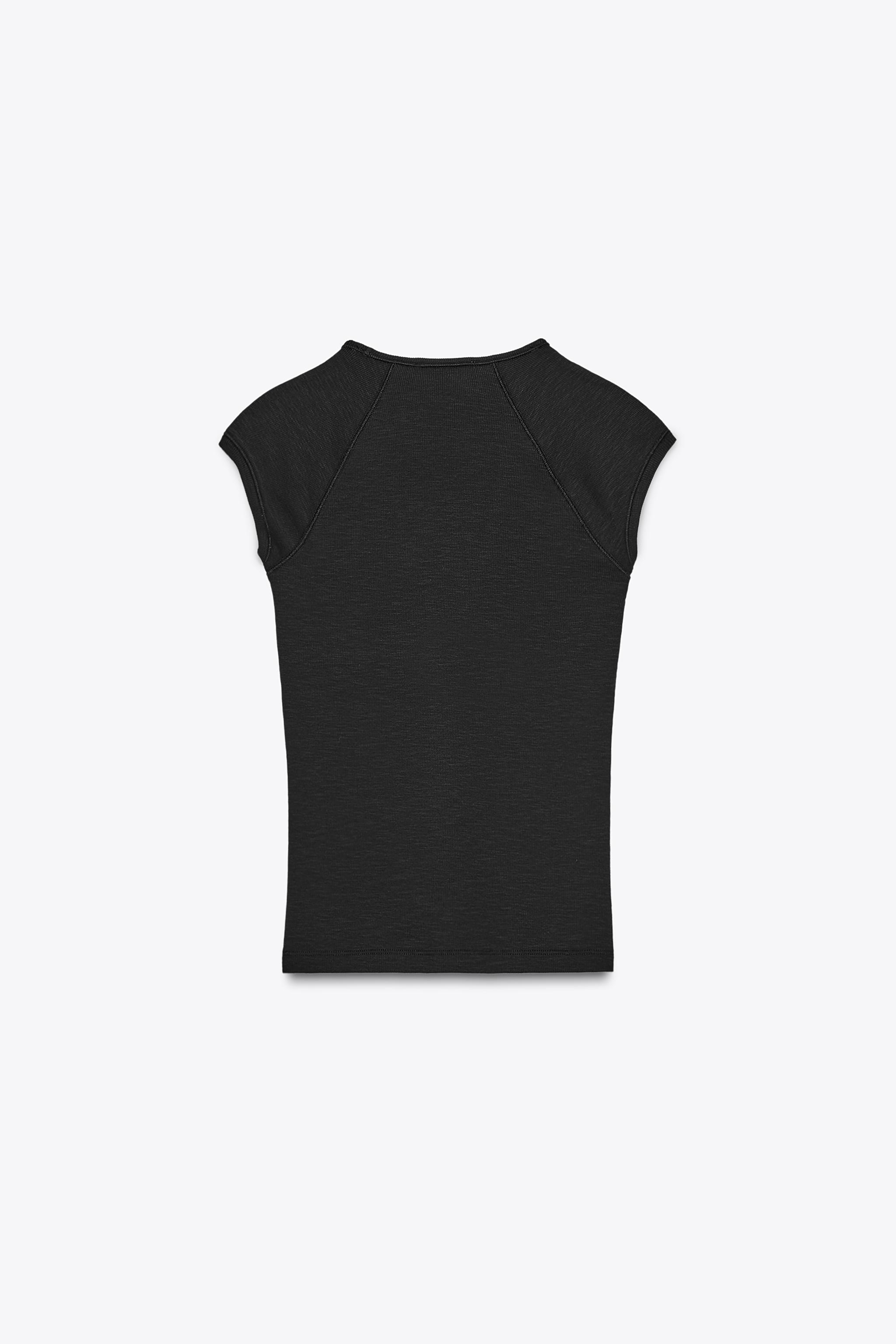 RIB V-NECK T-SHIRT