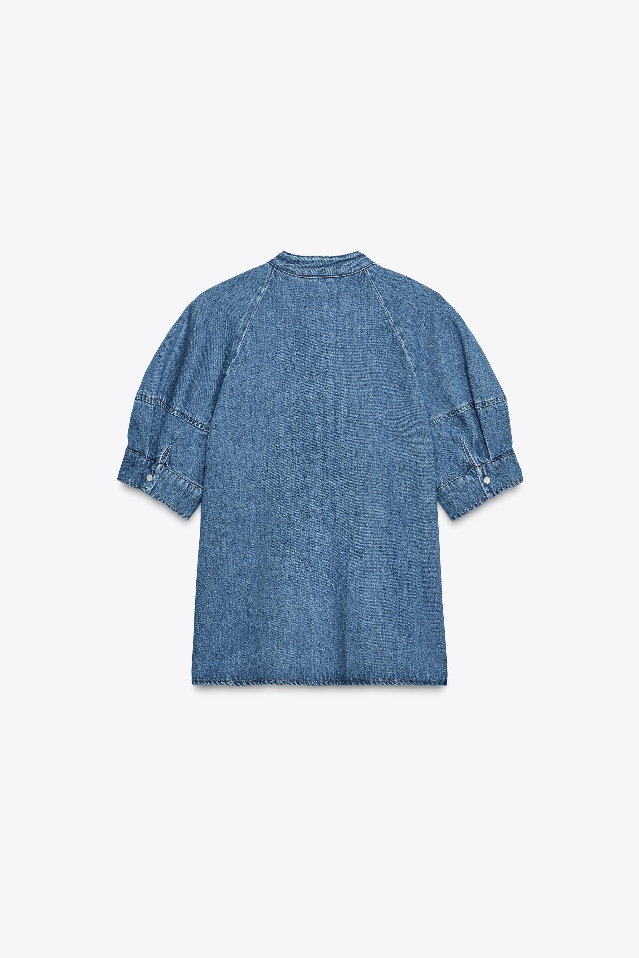 ZW COLLECTION DENIM TIE SHIRT