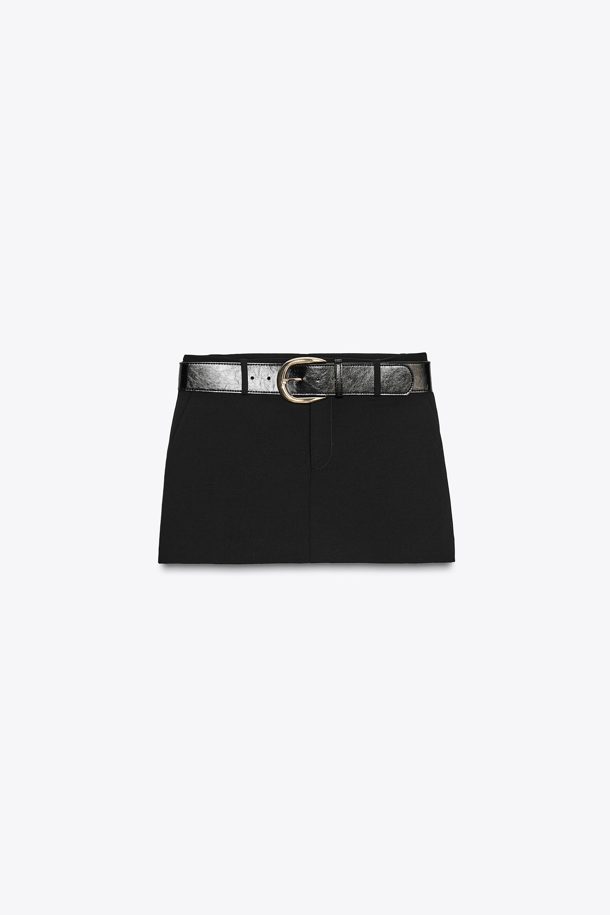 LOW-RISE BELTED SKORT
