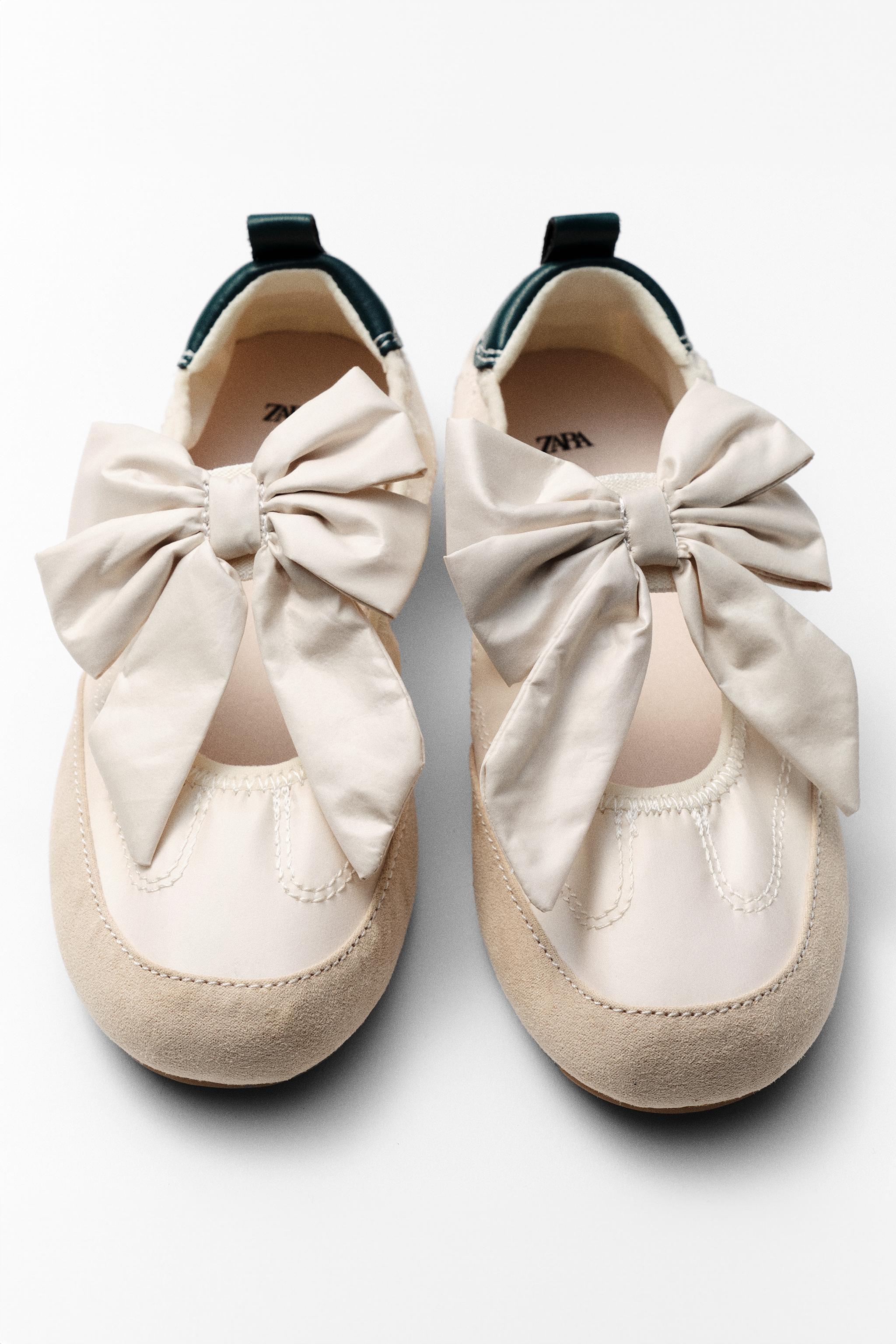 SPORTY BALLET FLATS WITH BOW