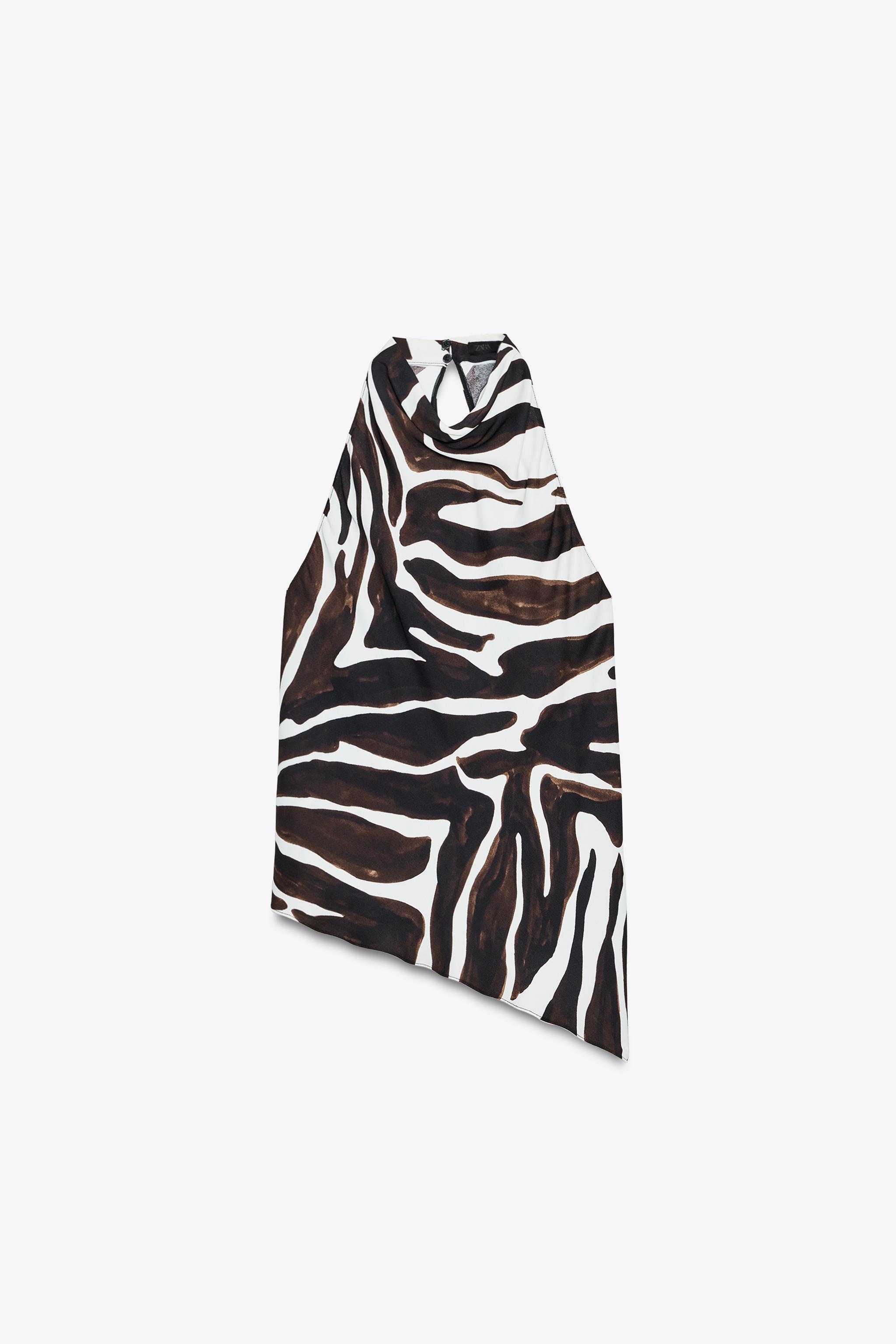 ZW COLLECTION ANIMAL PRINT HALTER TOP