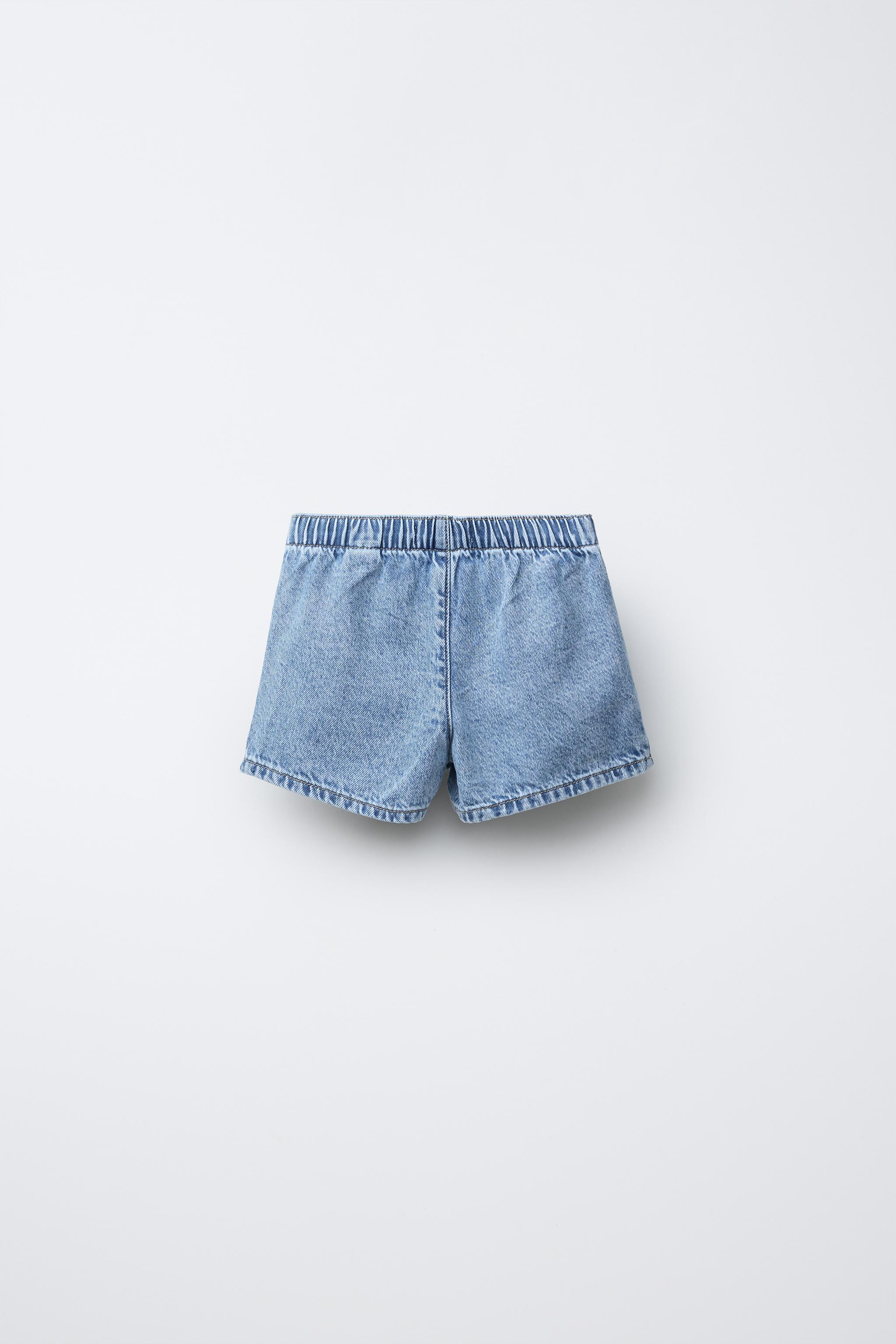 HIGH WAIST DENIM TIE SKORT