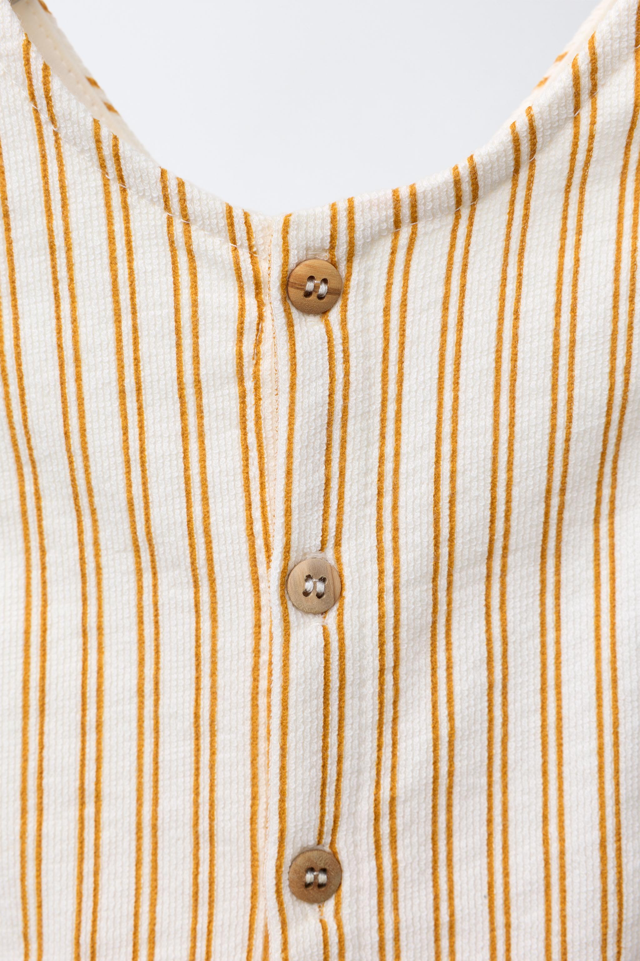 STRIPED OVERALLS WITH LABEL