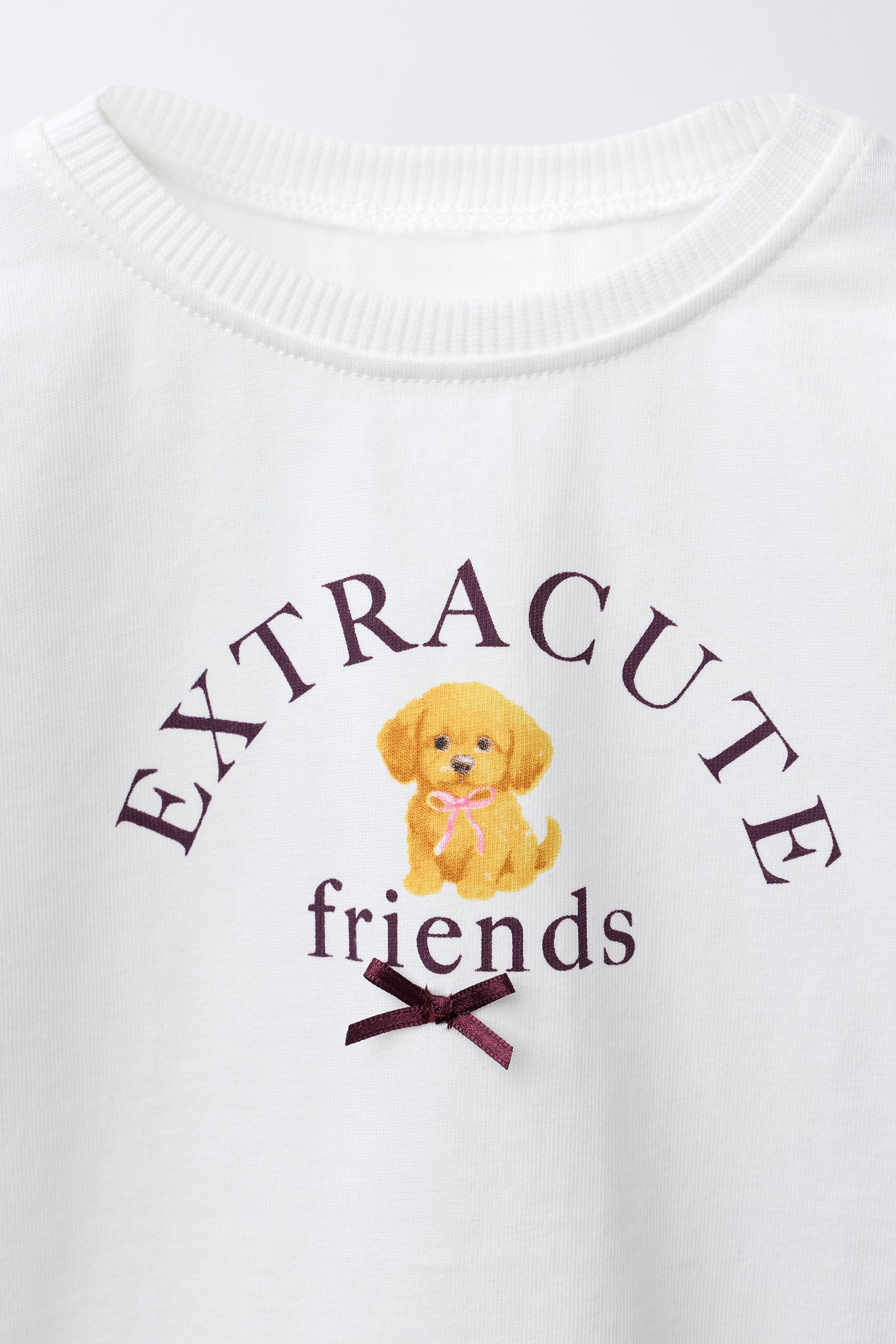 ANIMAL AND BOW T-SHIRT