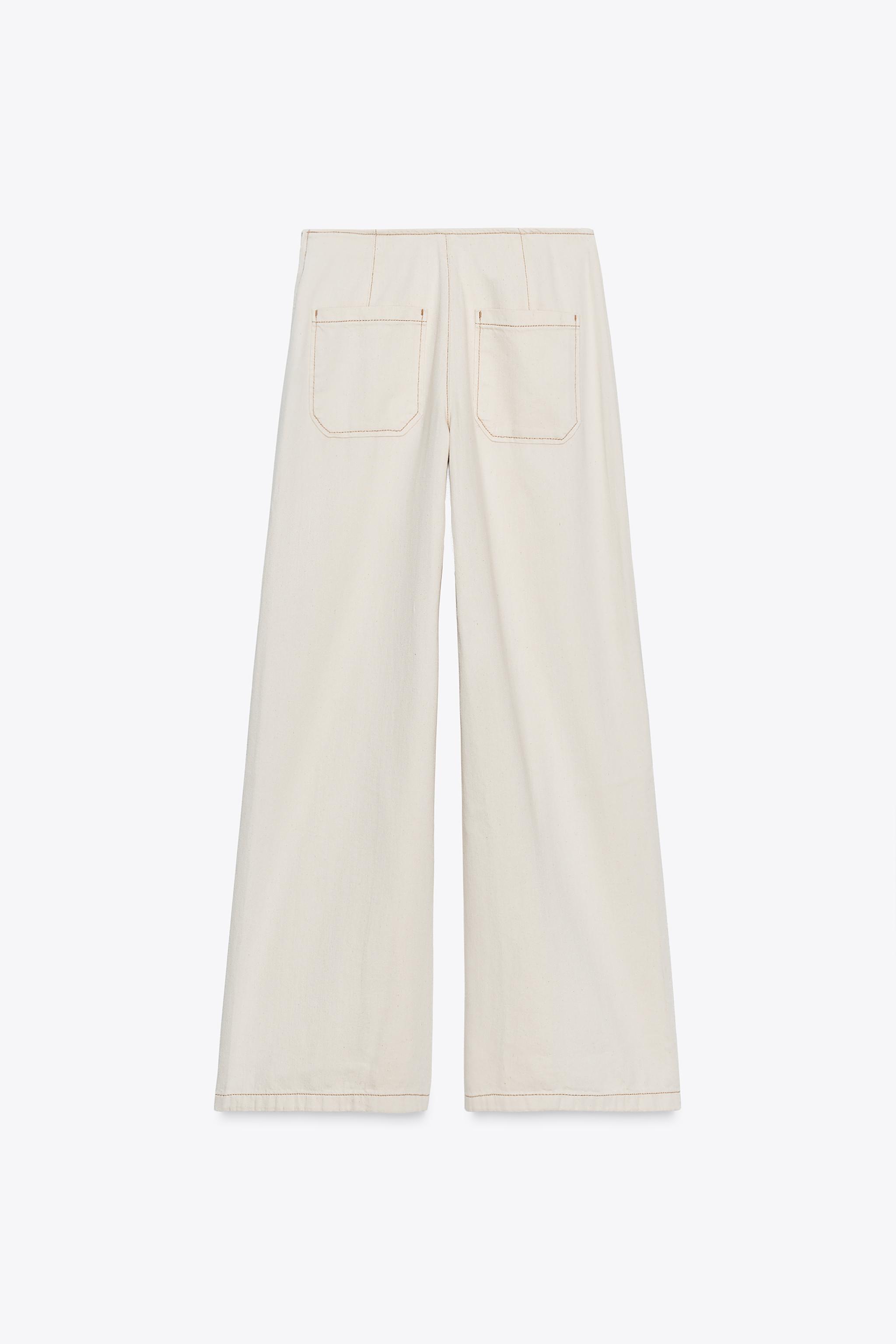 Z1975 BEADED HIGH RISE WIDE LEG JEANS