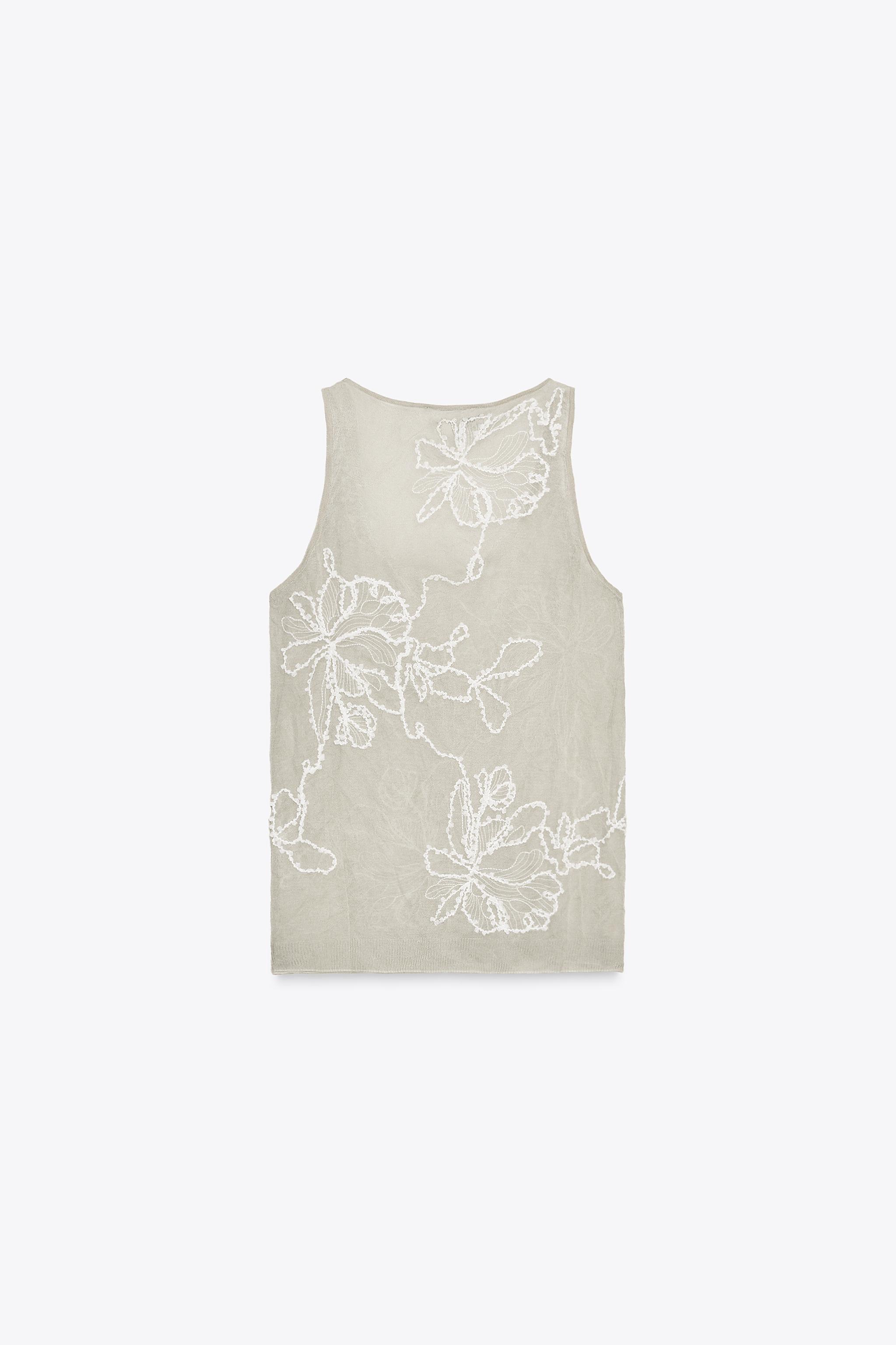 SEMI-SHEER STRUCTURED KNIT TOP