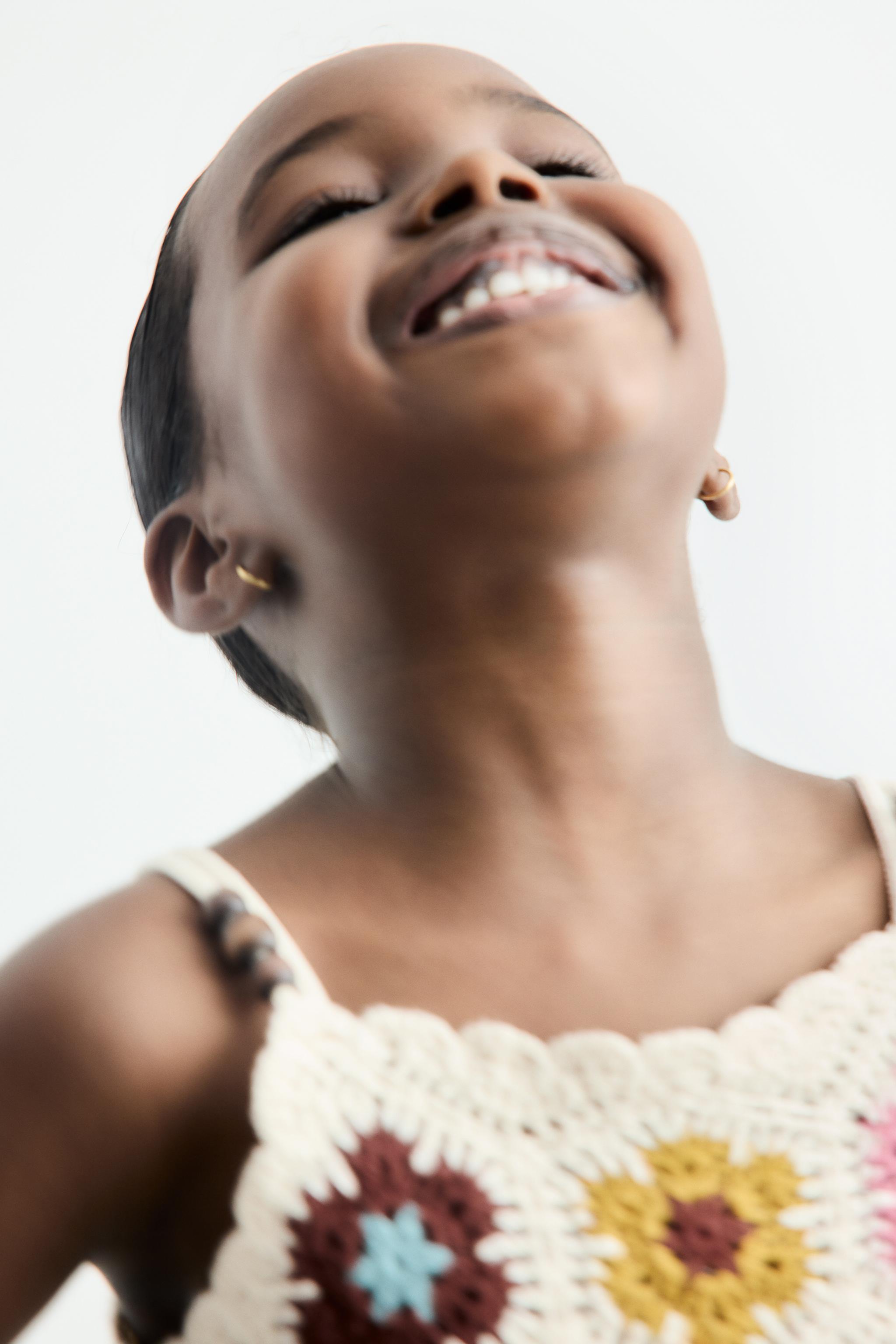 CROCHET KNIT AND BEADED DRESS