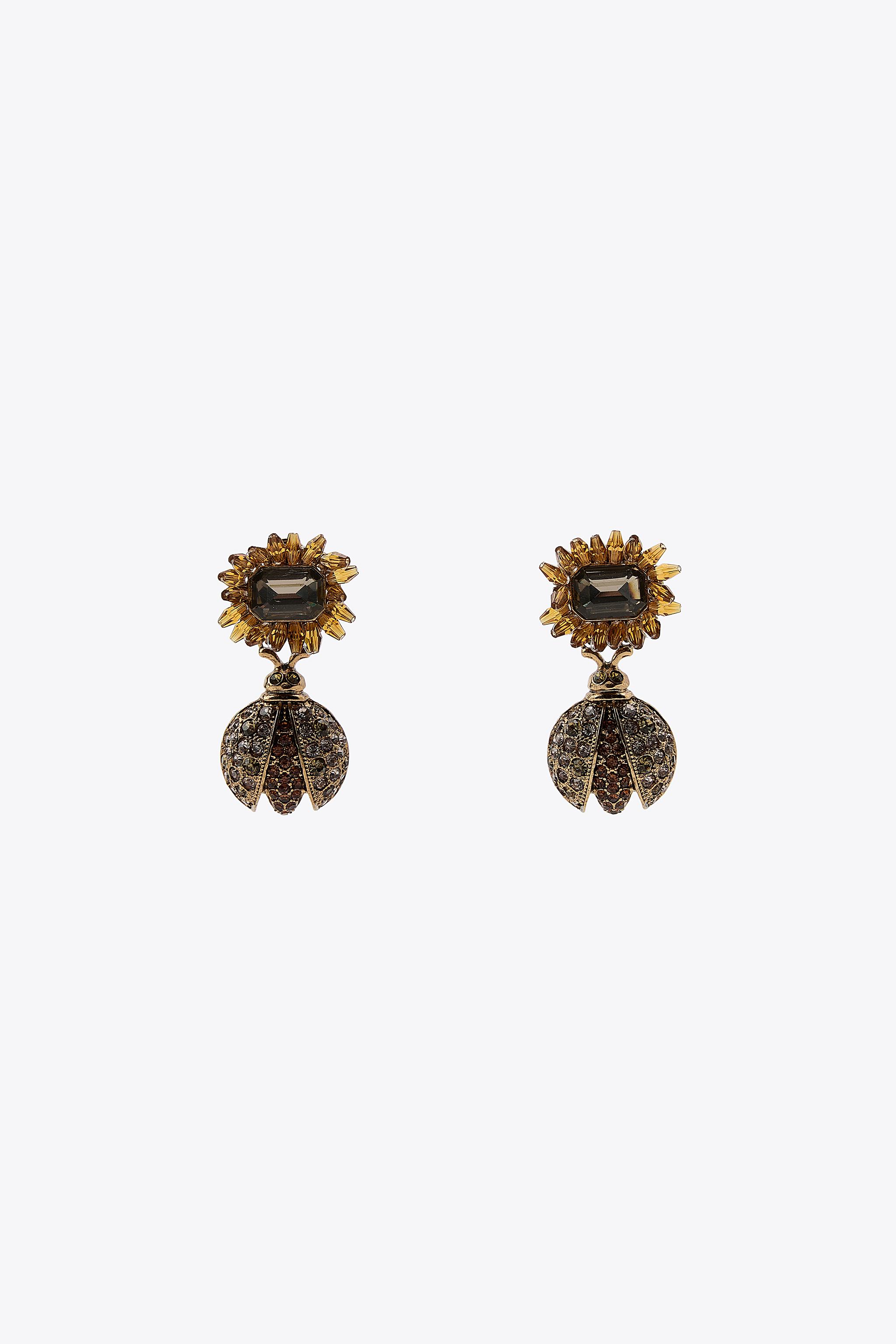 SUNFLOWER BEE JEWEL EARRINGS
