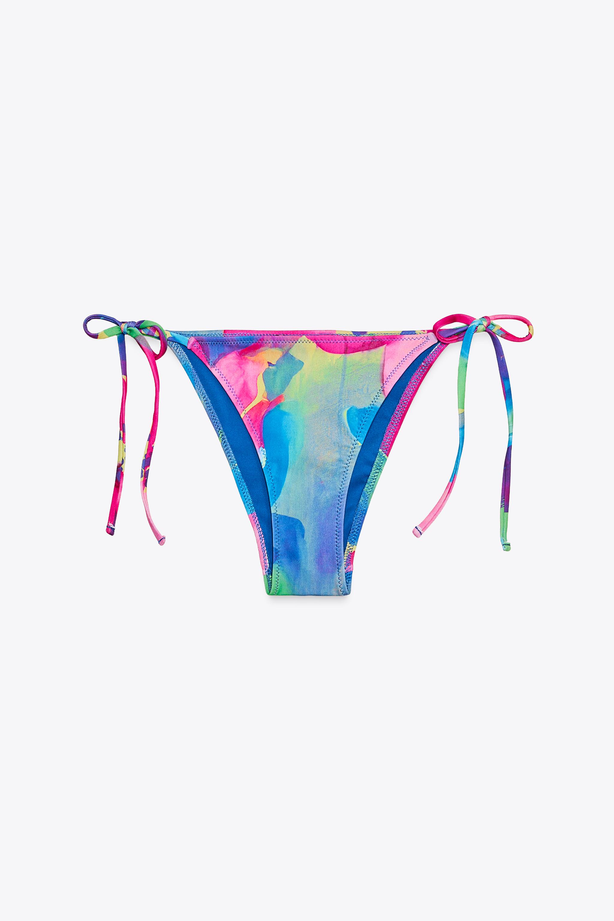 PRINTED TIE SIDE BIKINI BOTTOMS