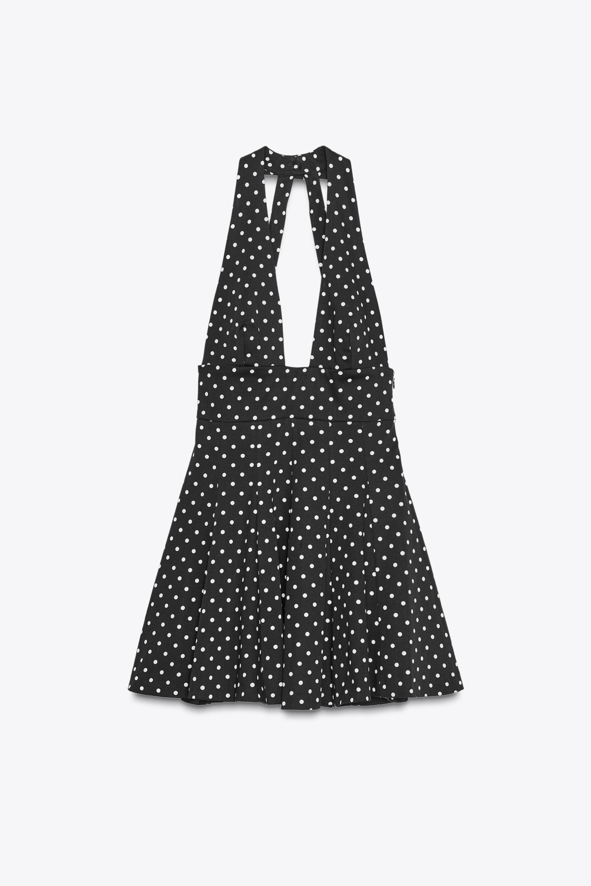 POLKA DOT HALTER MINI DRESS