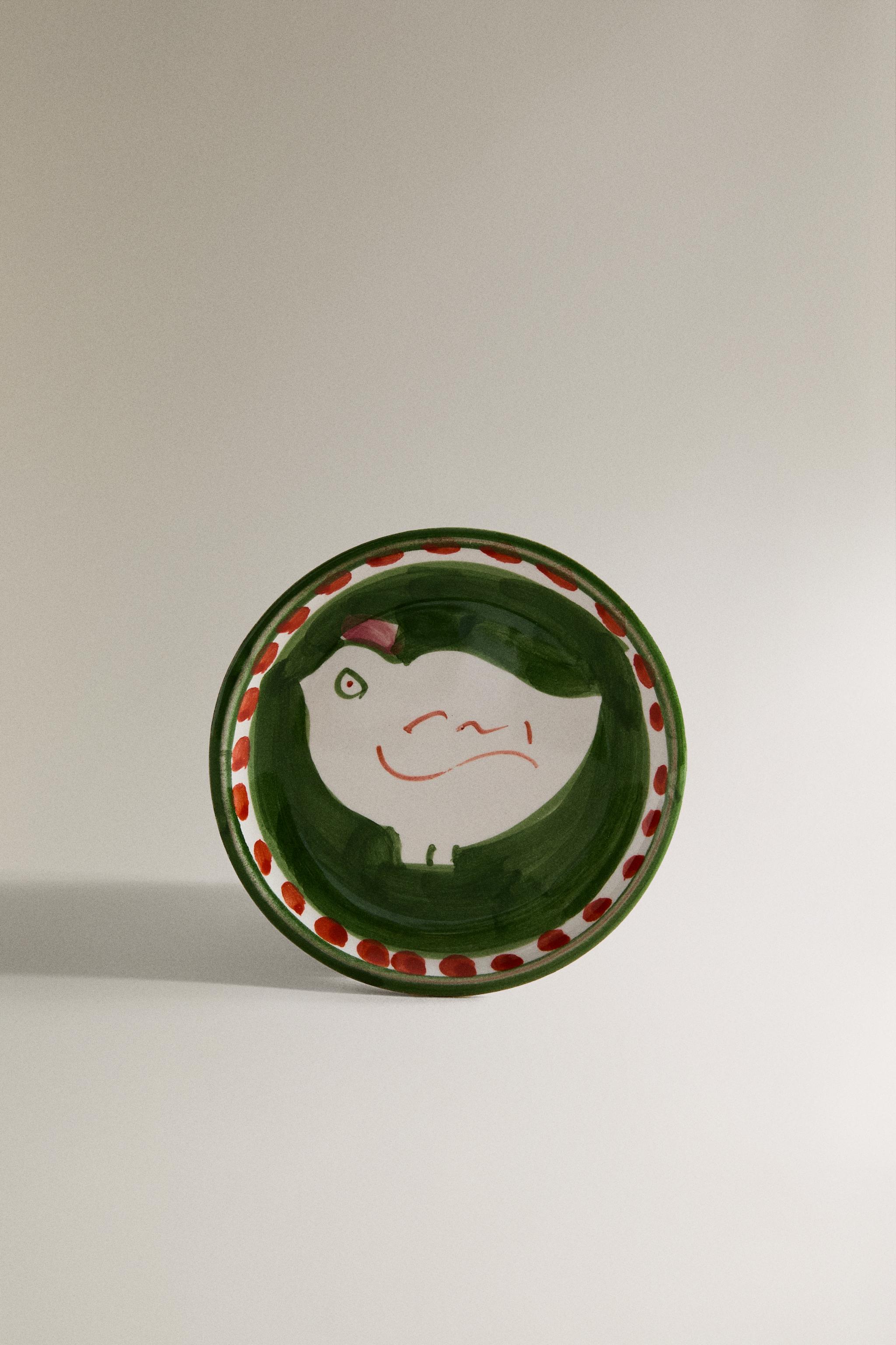 PAINTED CERAMIC SIDE PLATE