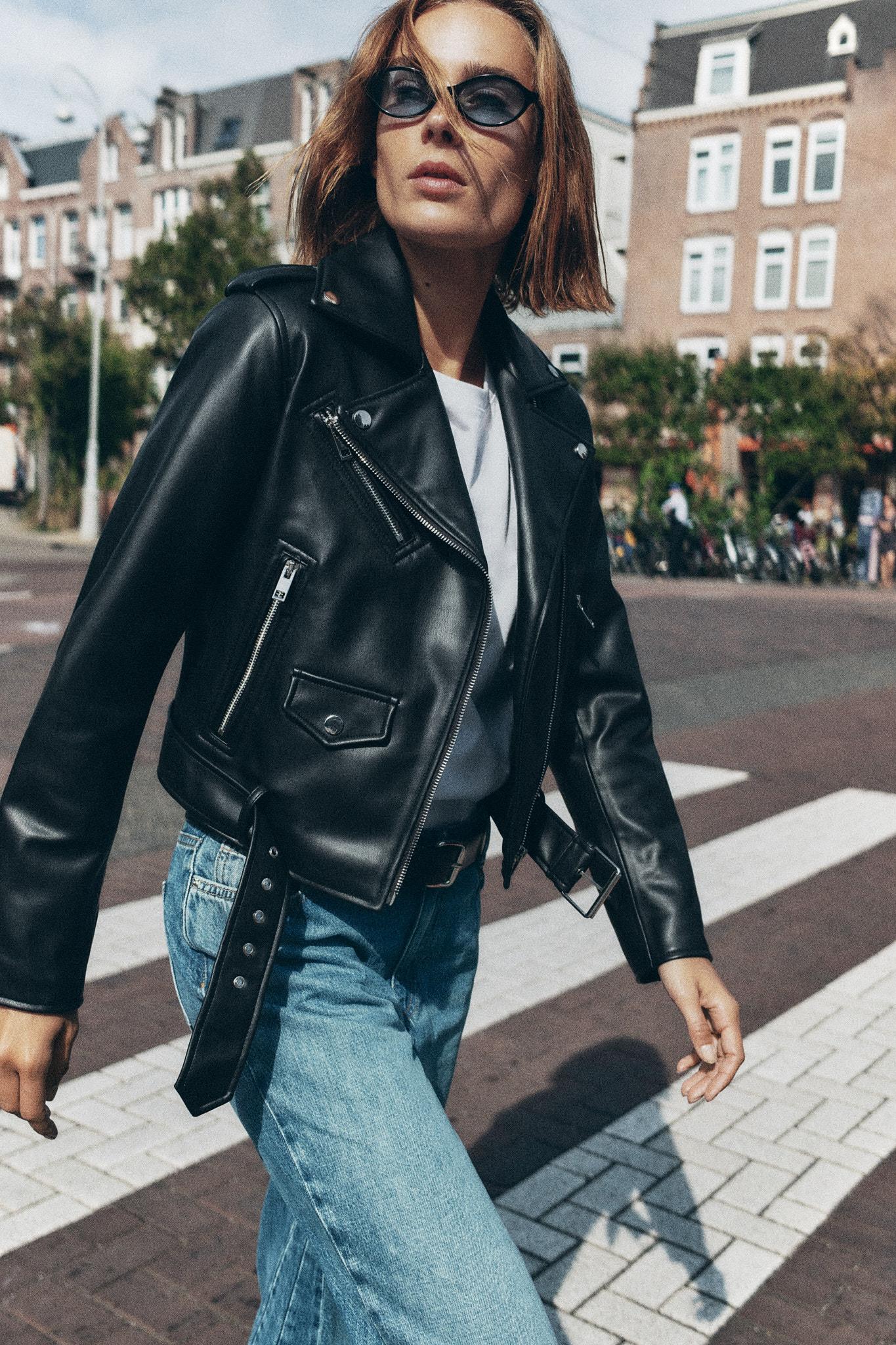 FAUX LEATHER BIKER JACKET