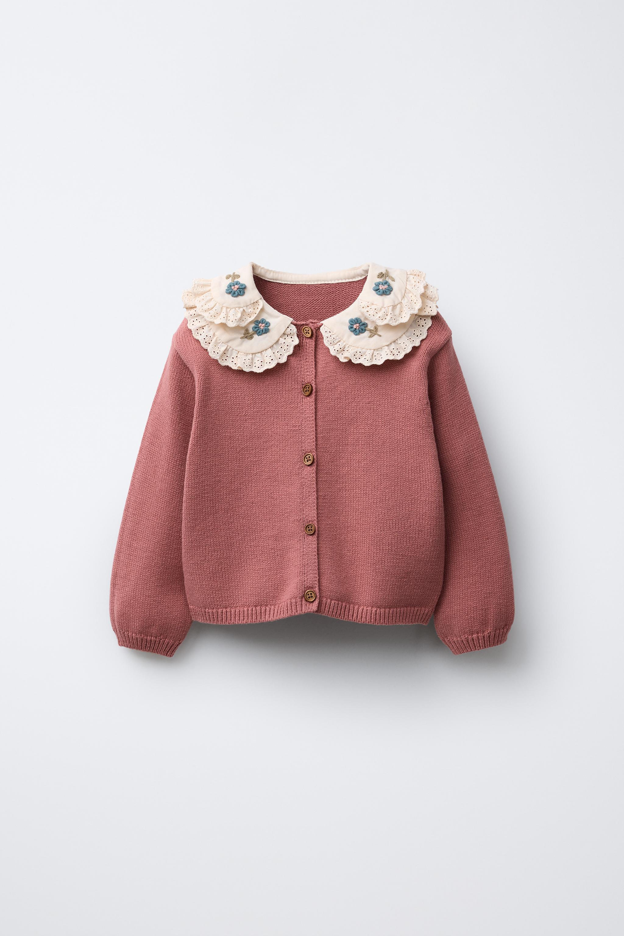 DOUBLE COLLAR KNIT CARDIGAN