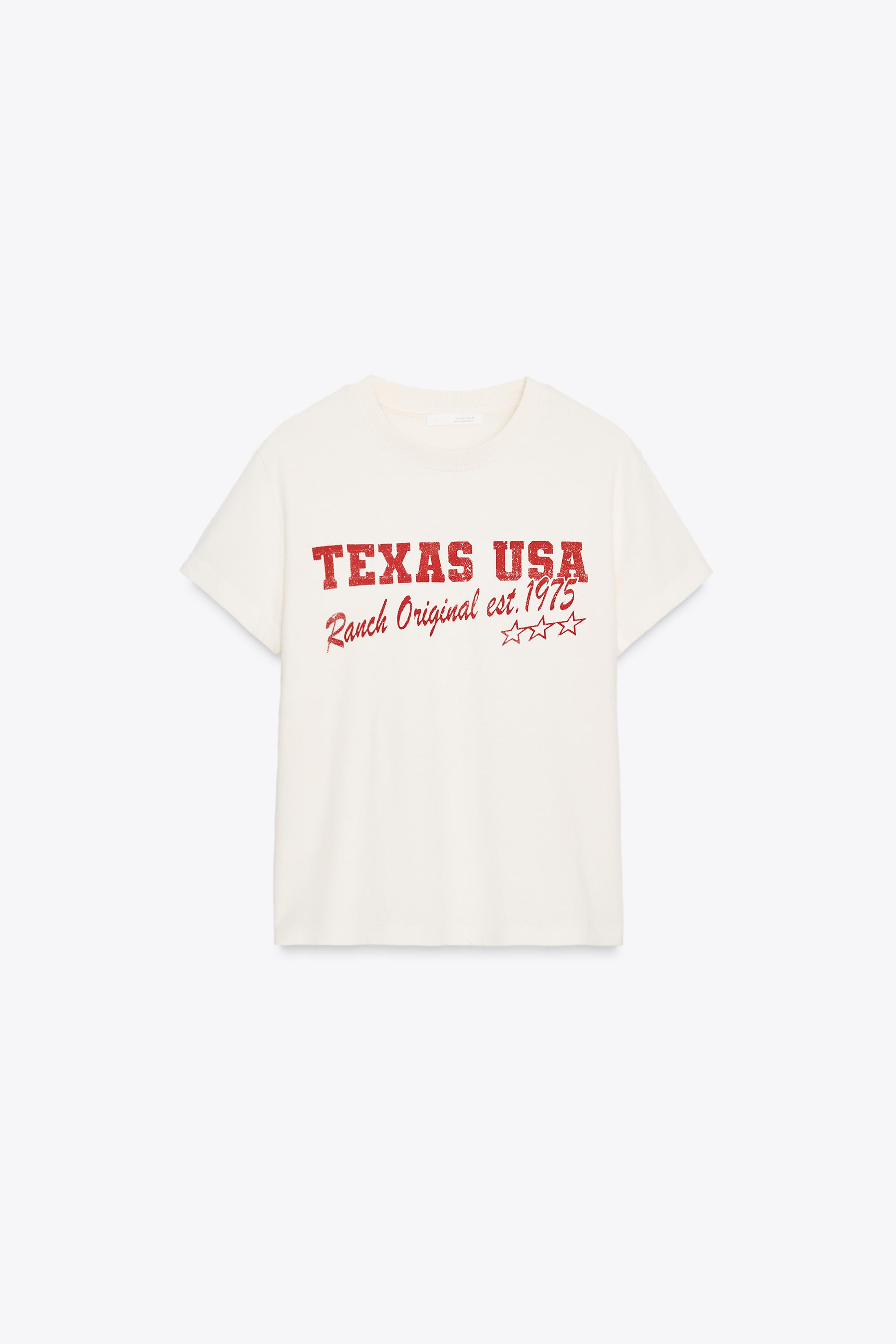 WASHED EFFECT TEXT T-SHIRT