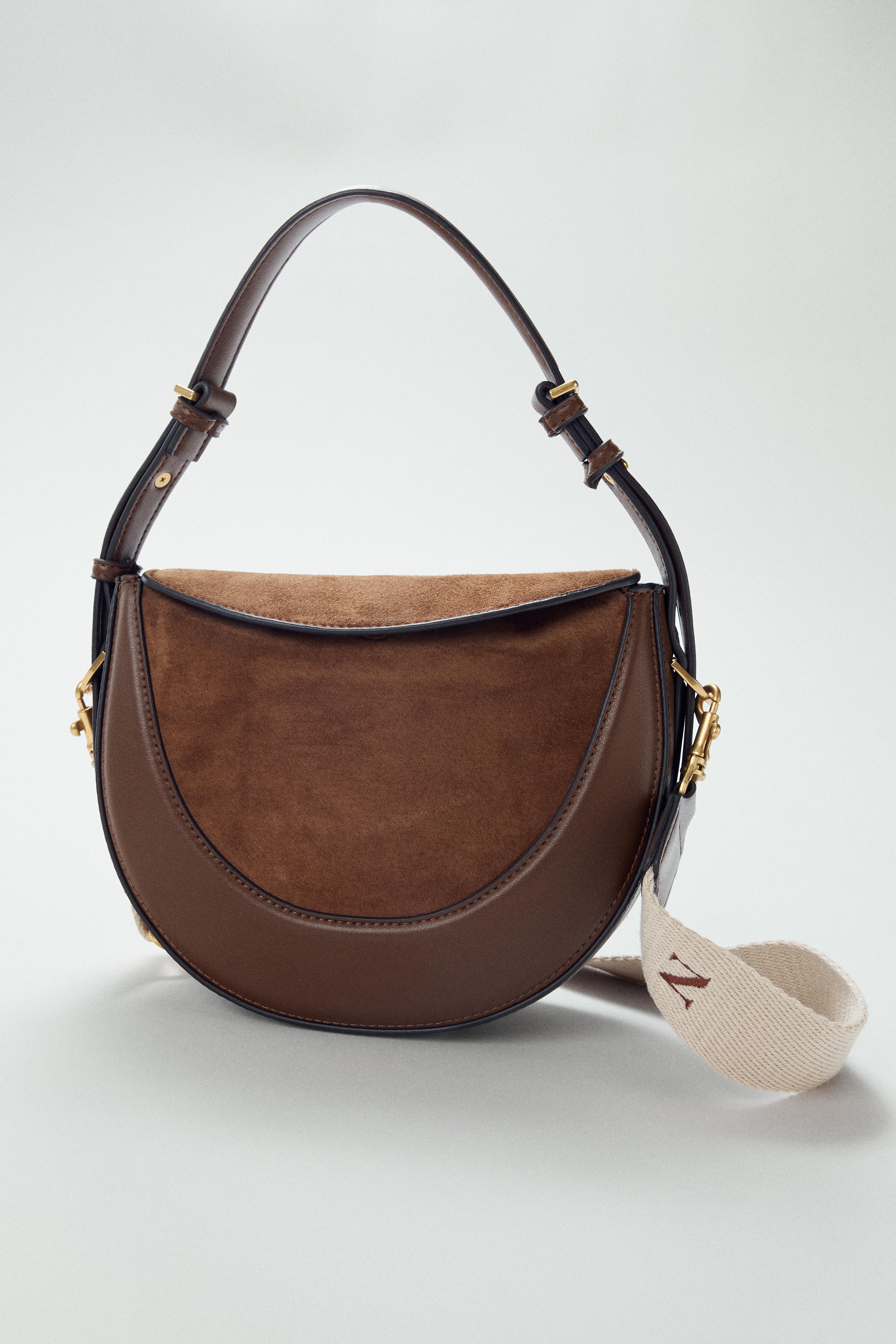 CROSSBODY BAG WITH LEATHER FLAP