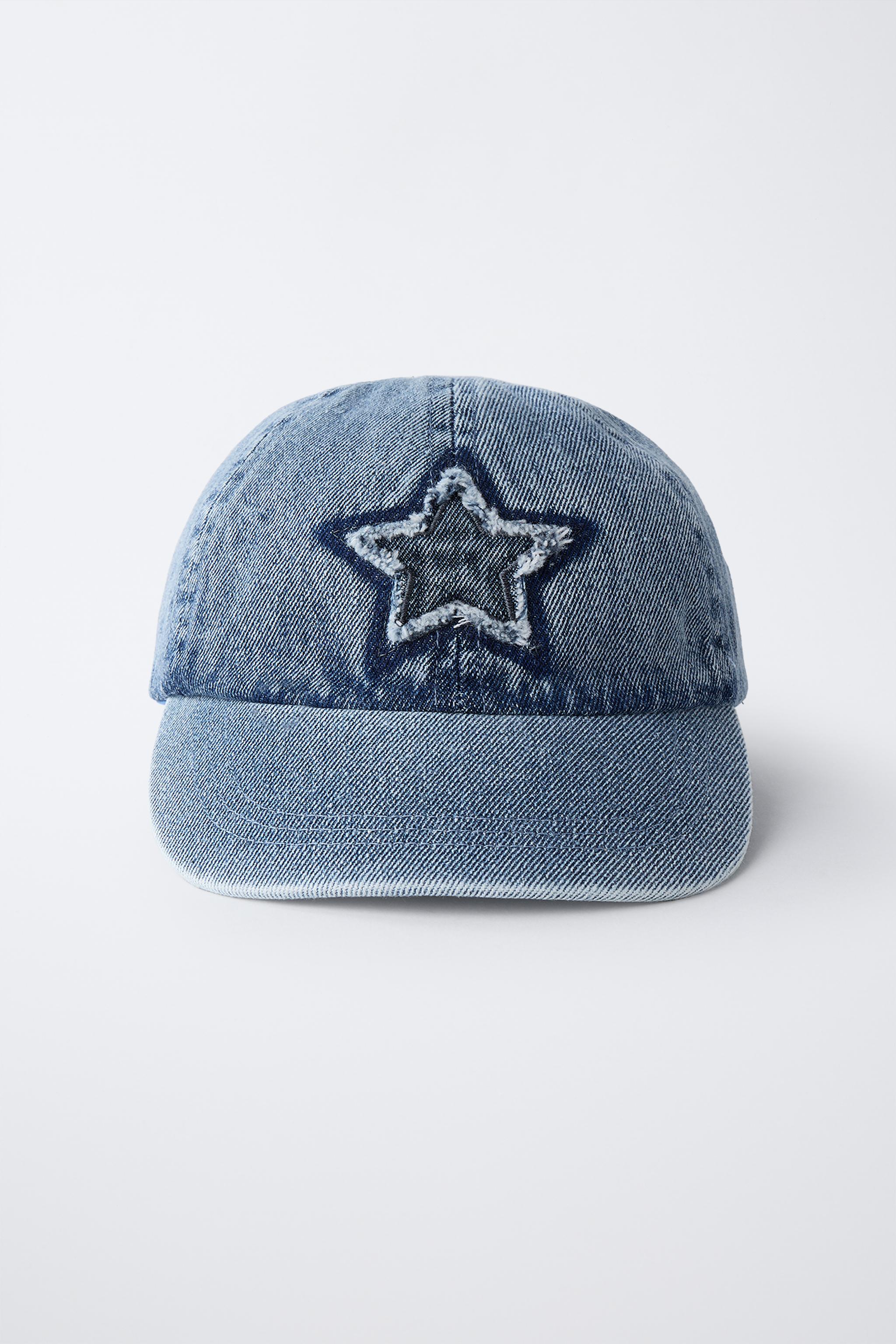 3-14 YEARS/ EMBROIDERED STAR DENIM CAP