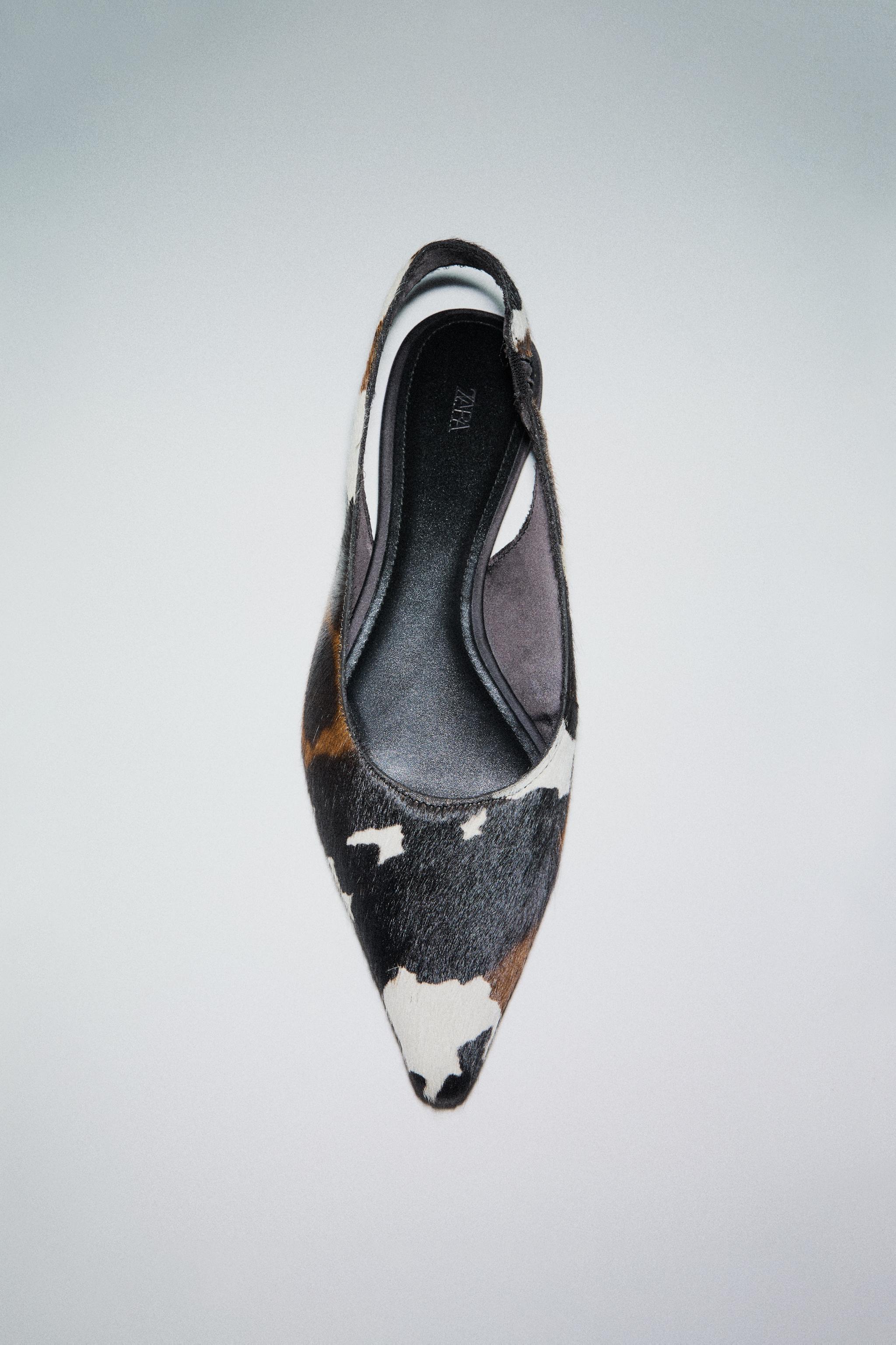 LEATHER SLINGBACK BALLET FLATS