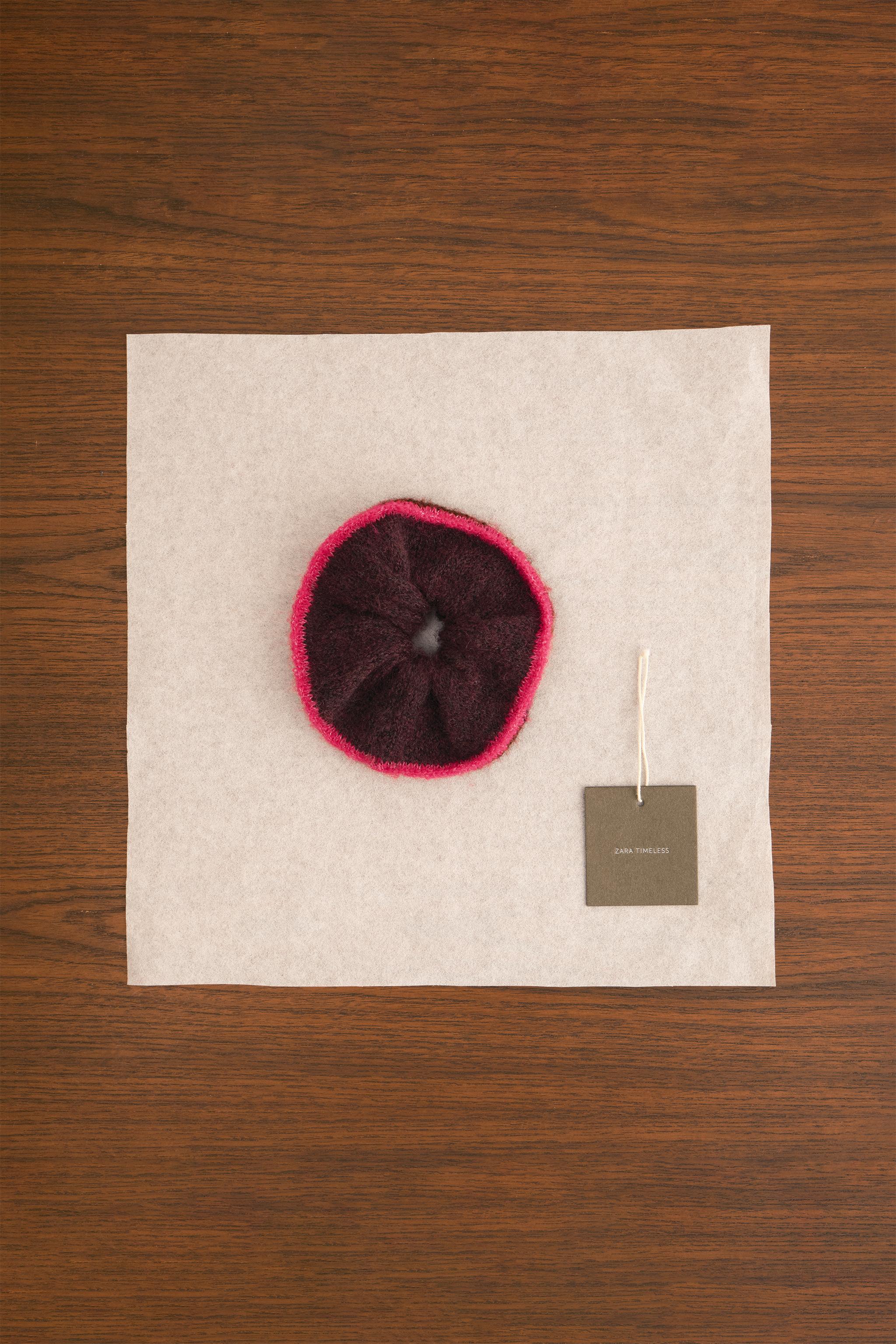 ZARA TIMELESS - TWO-PACK OF STRIPED KNIT HAIR TIES WITH WOOL