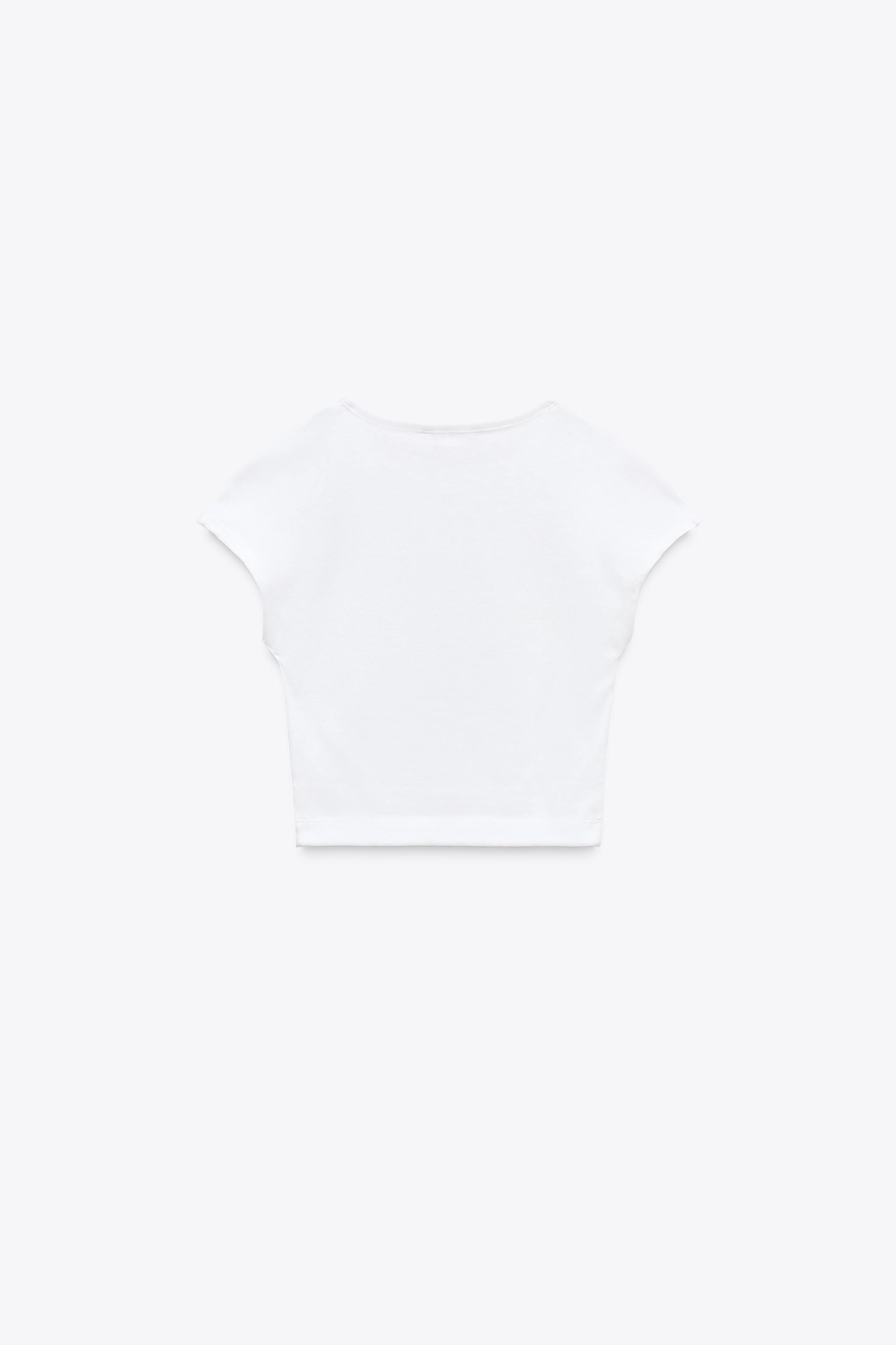 COTTON MODAL CROP T-SHIRT