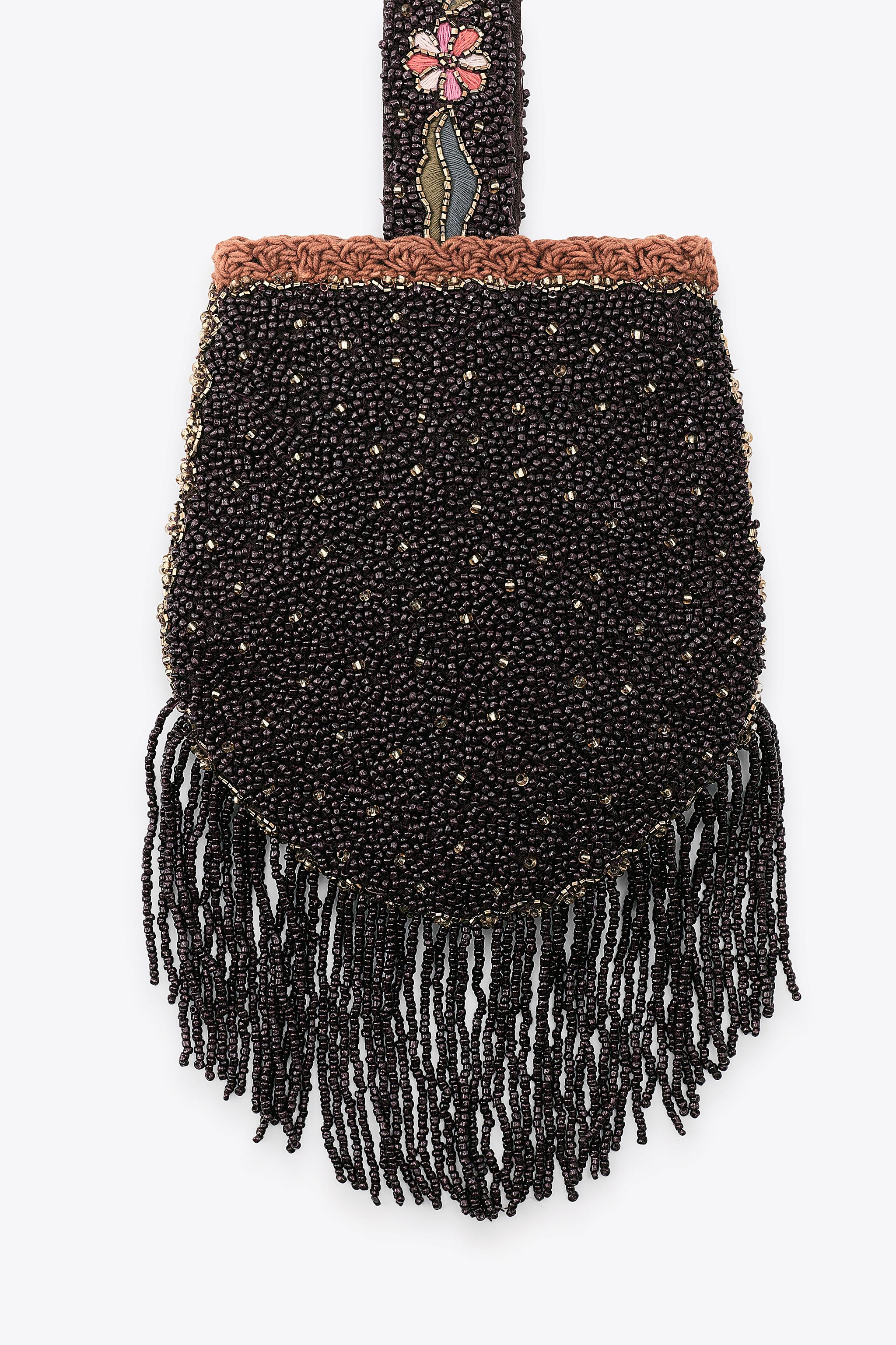 BEADED FRINGE HANDBAG